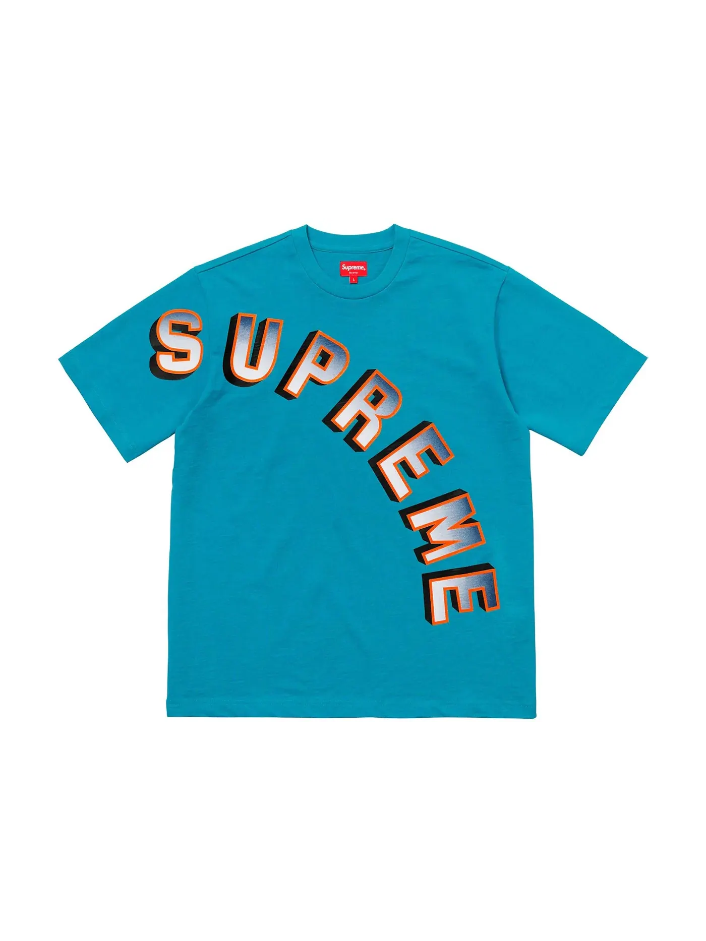 Мужская футболка Supreme Gradient Arc Top — изображение 1 из 1, бирюзовый