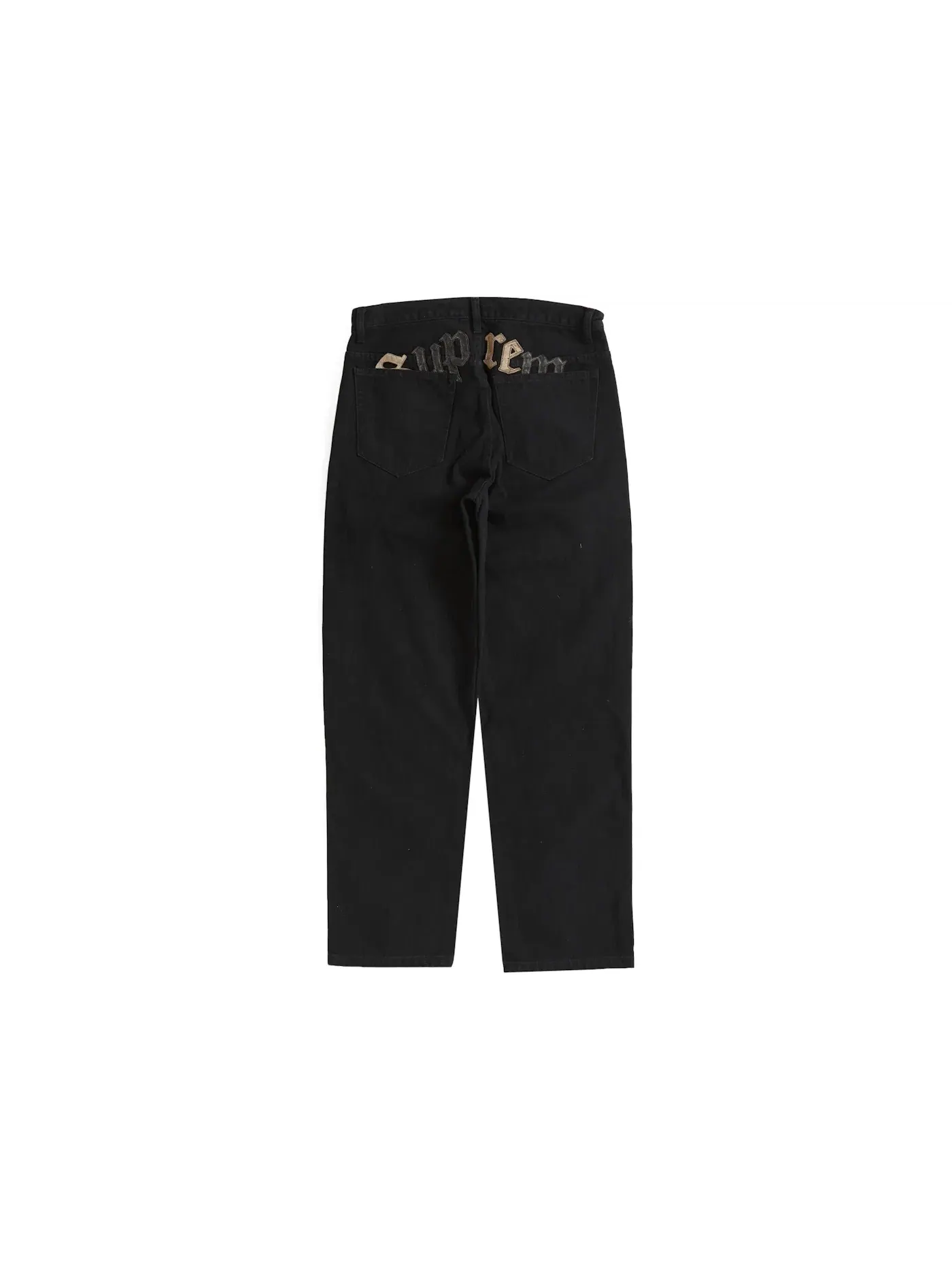 Мужские джинсы с принтом Supreme Great China Wall Canvas 5-Pocket Jean Supreme — изображение 2 из 2, черный