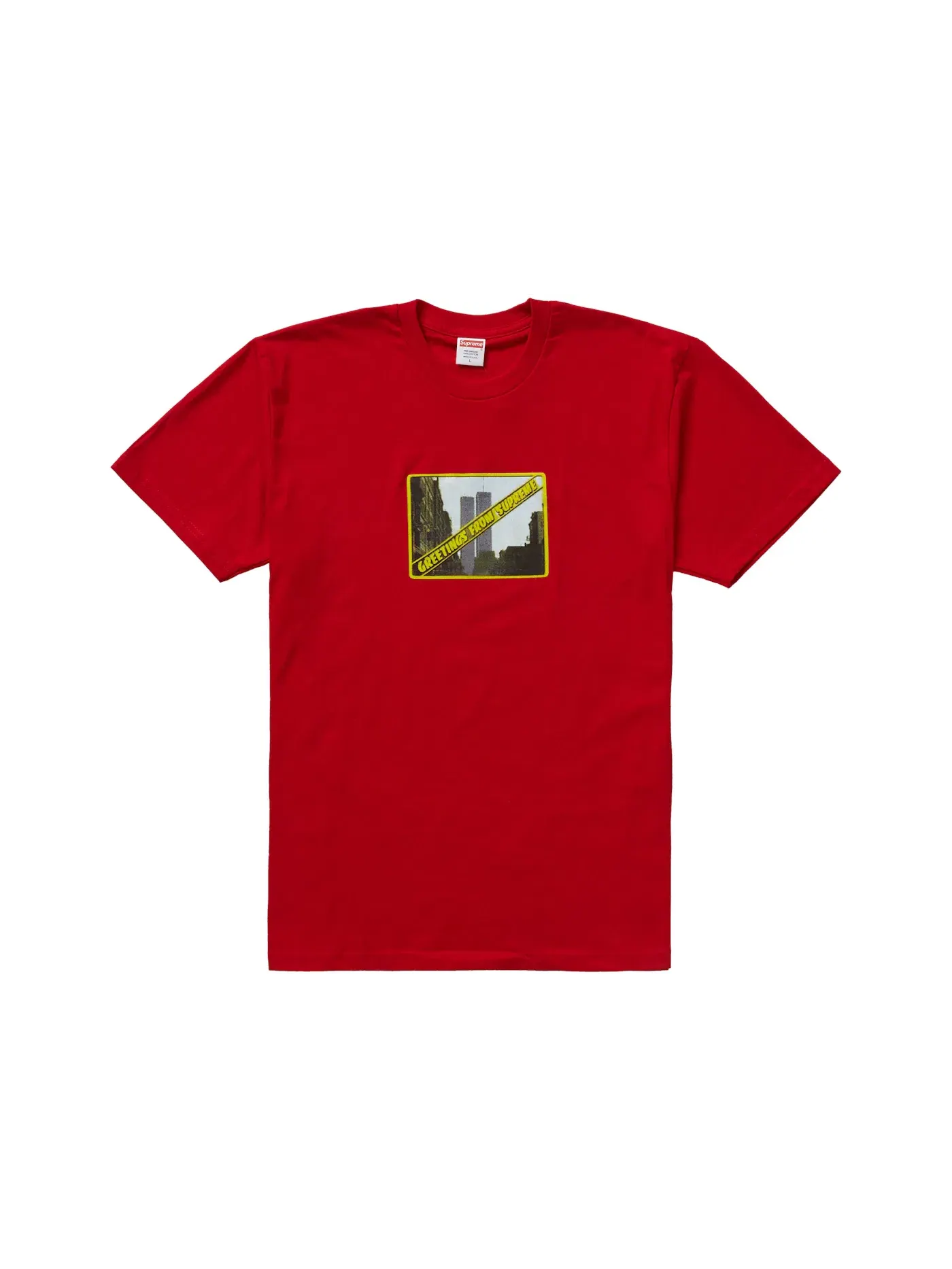Мужская футболка с принтом Supreme Tee — изображение 1 из 1, красный