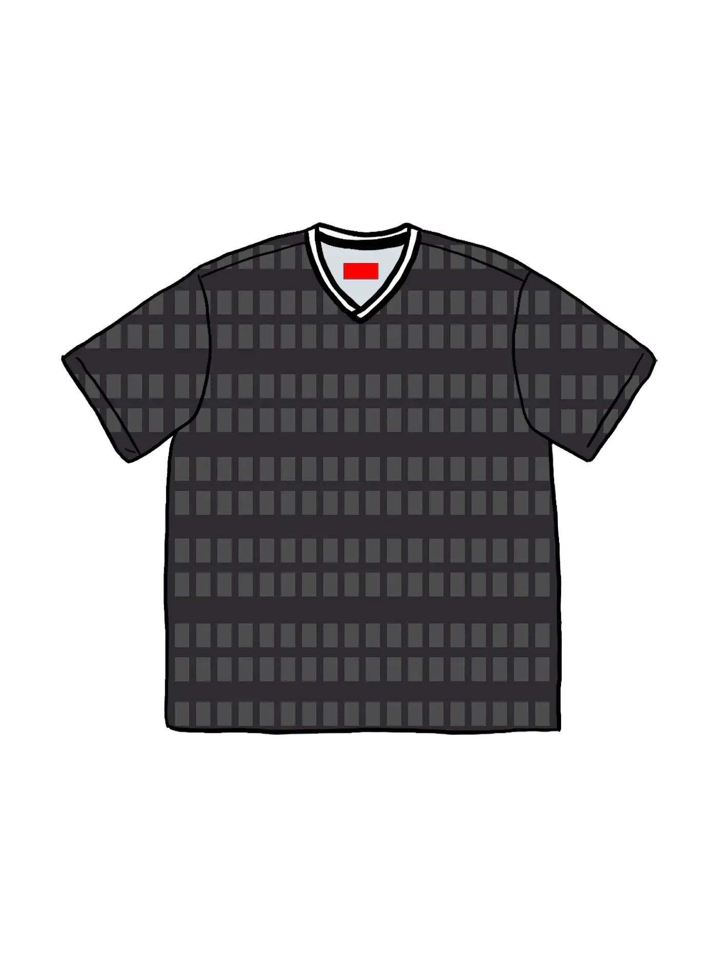 Мужская футбольная джерси Supreme Grid Soccer Jersey — изображение 1 из 1, черный