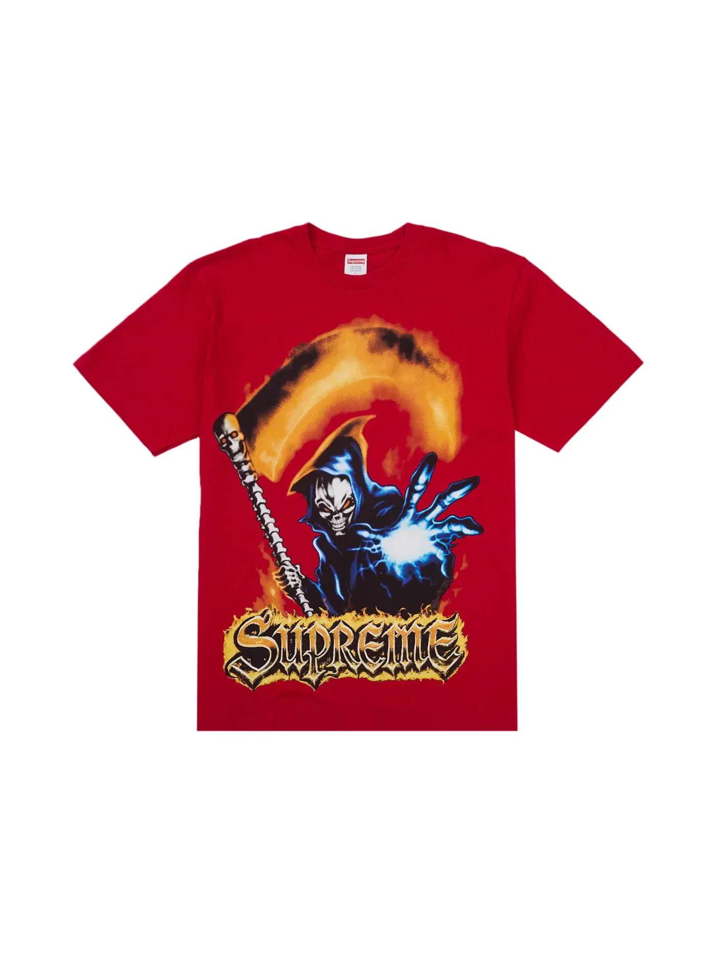 Мужская футболка с принтом Grim Reaper Tee Supreme — изображение 1 из 2, красный