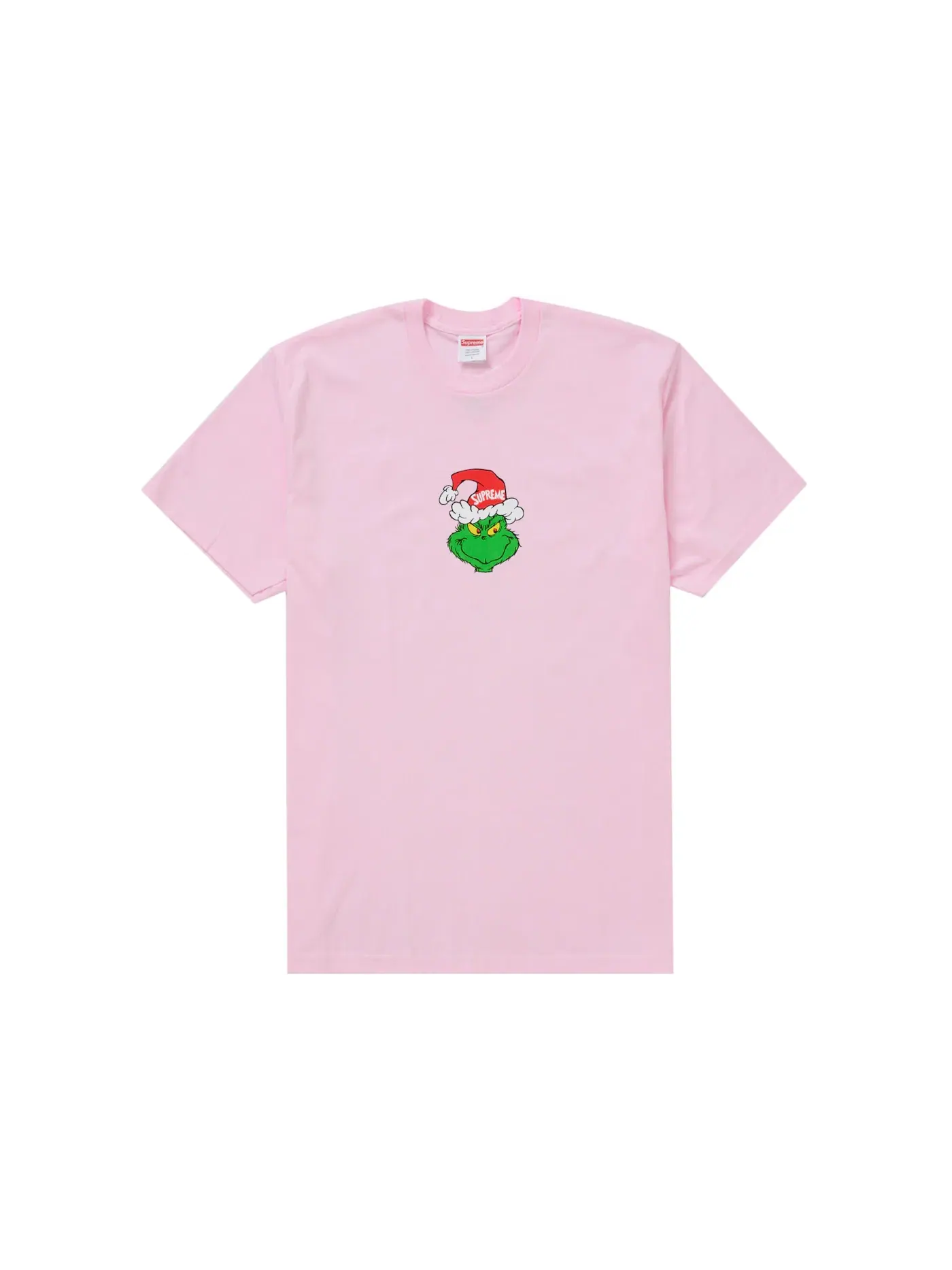 Мужская футболка с принтом Supreme Grinch Tee — изображение 1 из 1, розовый