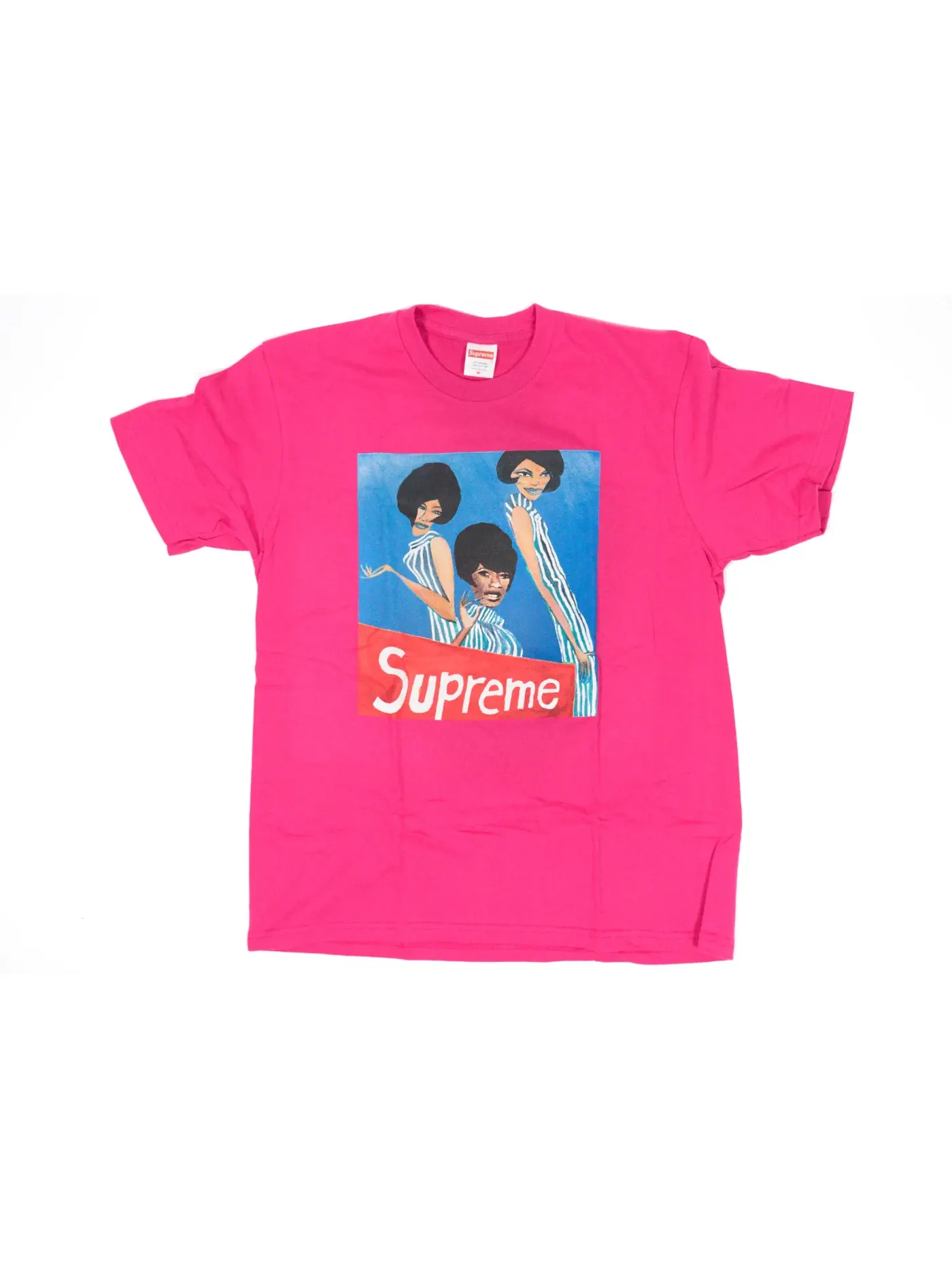 Мужская футболка с принтом Supreme Group Tee Supreme — изображение 1 из 1, темный розовый