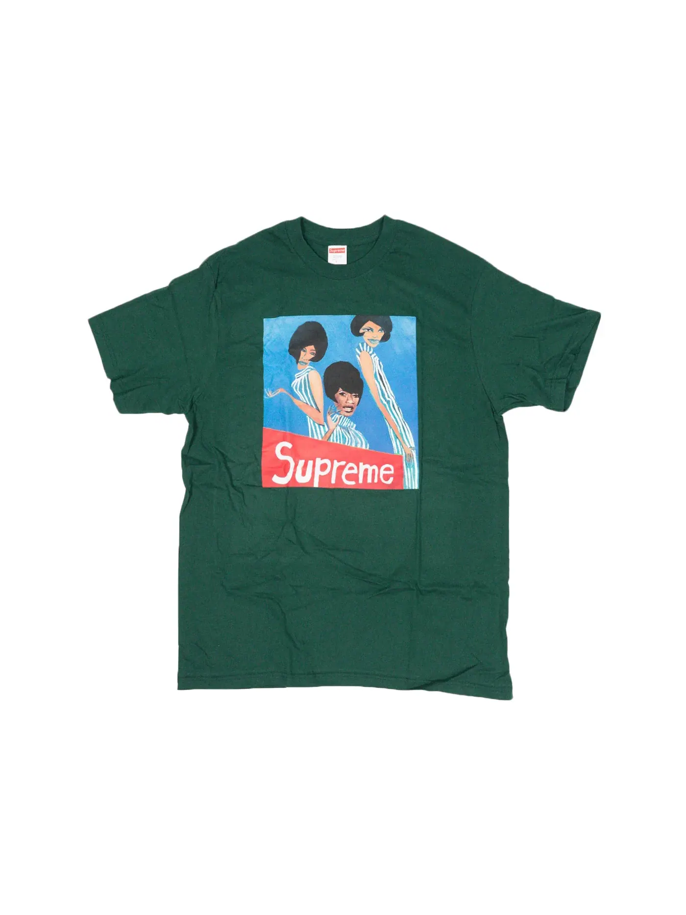 Мужская футболка с принтом Supreme Group Tee — изображение 1 из 1, темный зеленый