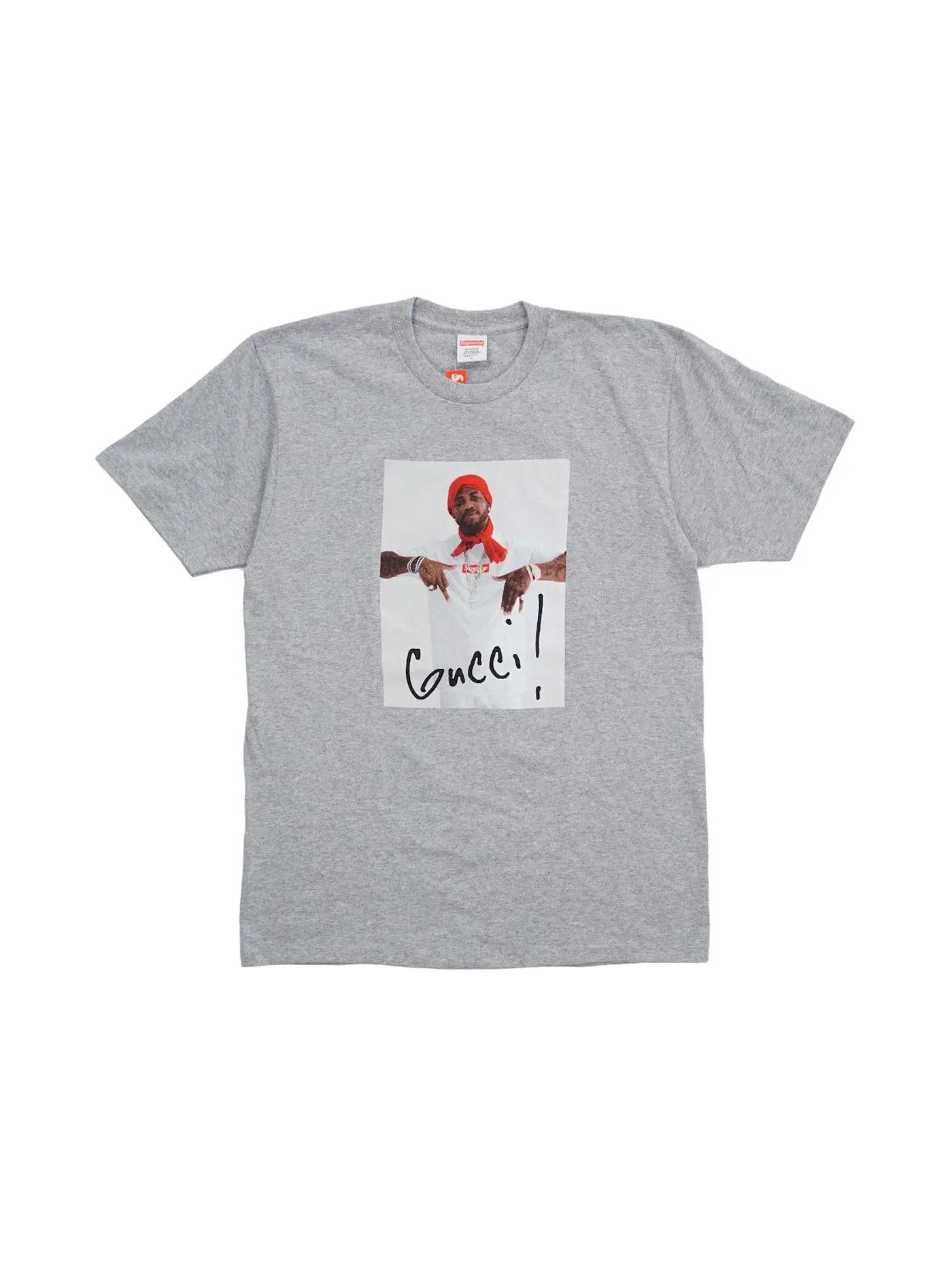 Мужская футболка с принтом Supreme Gucci Mane Tee — изображение 1 из 1, серый