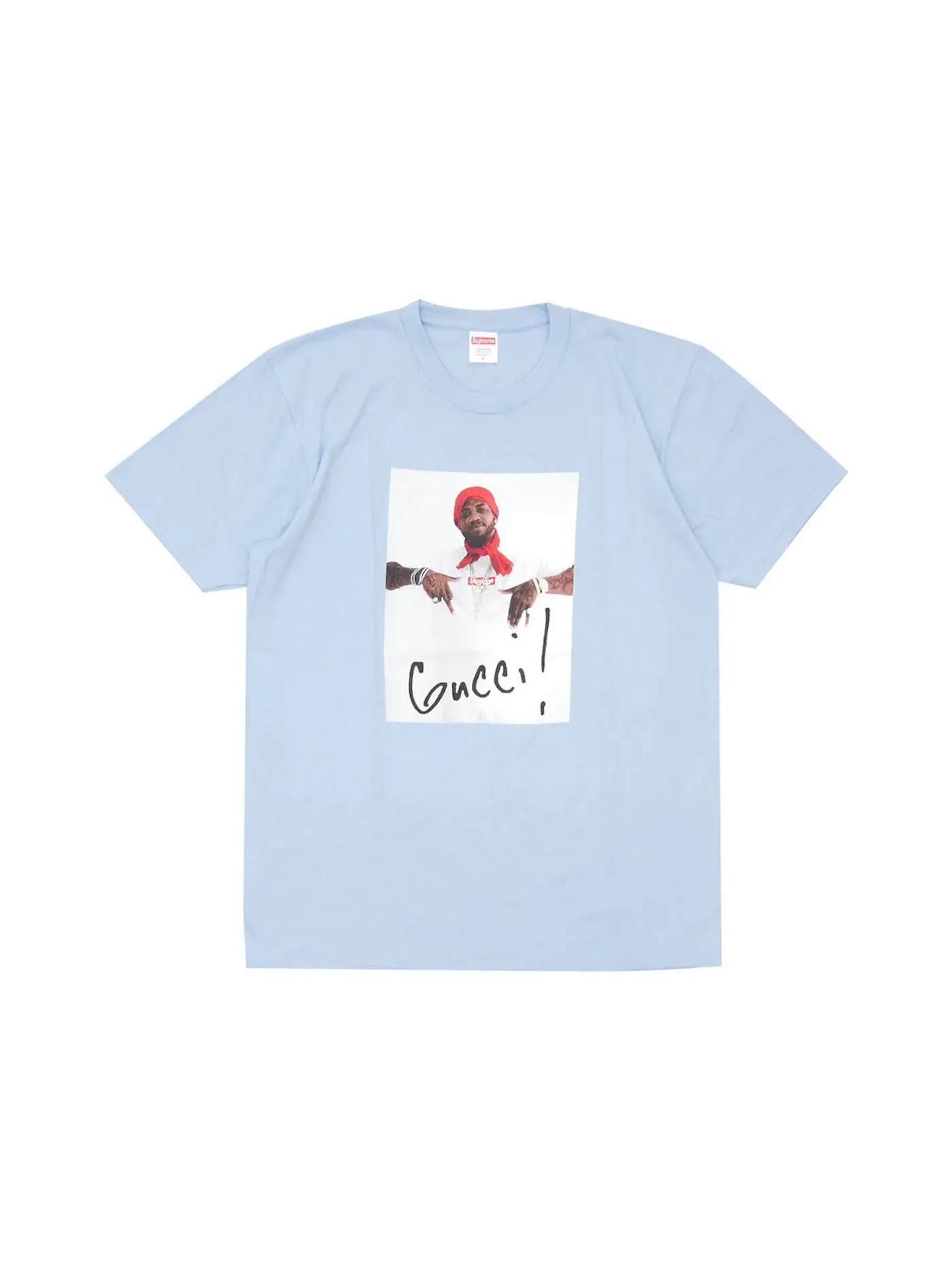 Мужская футболка с принтом Tee Supreme — изображение 1 из 1, светлый синий