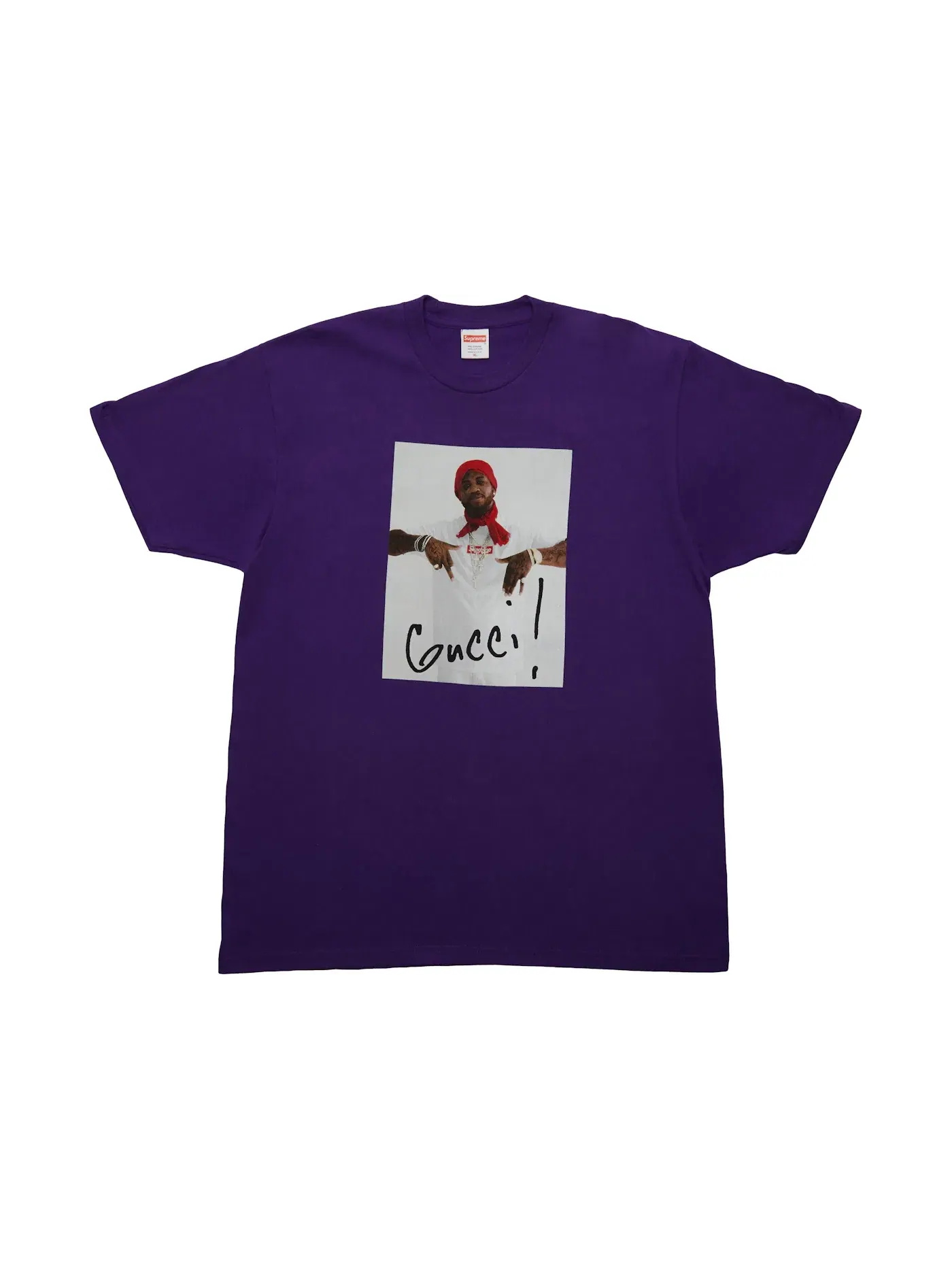 Мужская футболка с принтом Supreme Gucci Mane Tee — изображение 1 из 1, фиолетовый