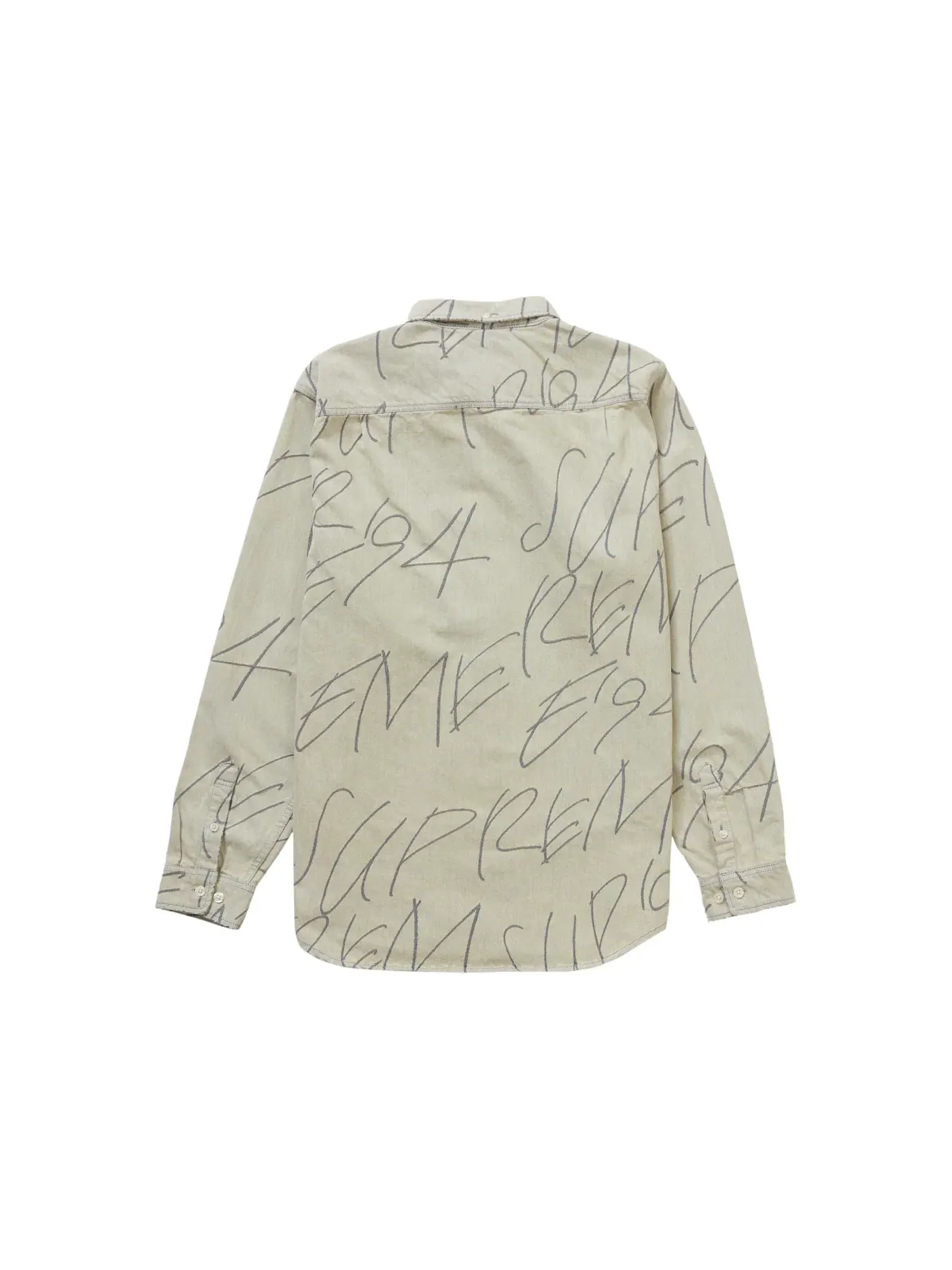 Мужская джинсовая рубашка с жаккардовым принтом Supreme Shirt, Dirty — изображение 2 из 2