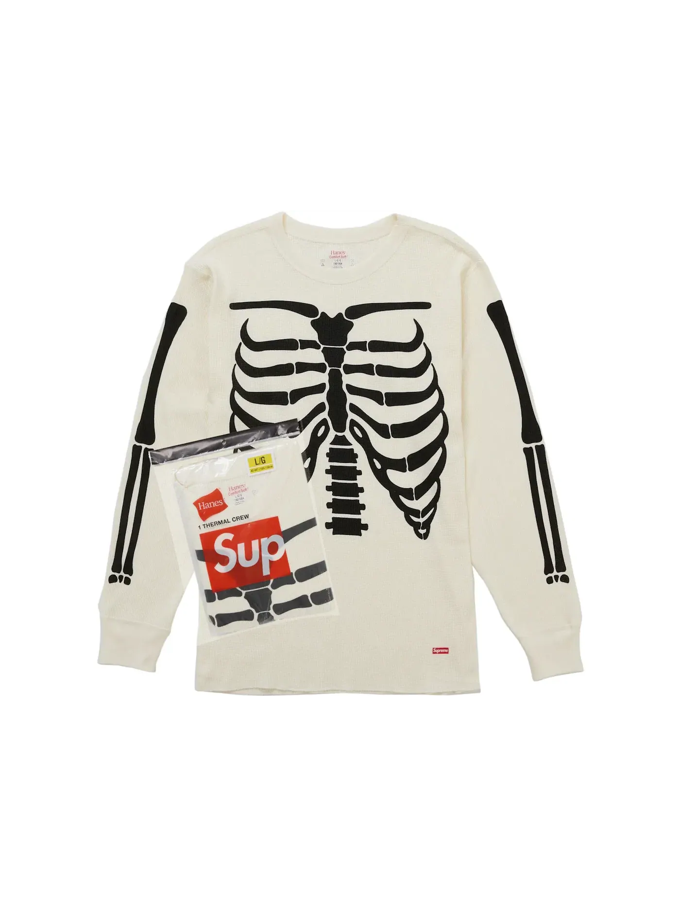 Мужской свитшот с принтом Bones Crew FW25 Supreme — изображение 1 из 3, белый