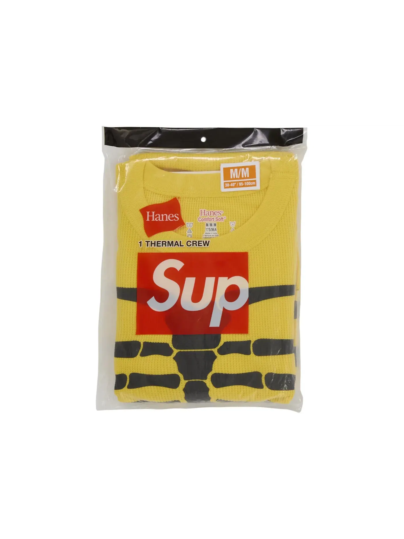 Мужской свитшот с принтом Bones Crew FW25 (1 Pack) Supreme — изображение 3 из 3, желтый
