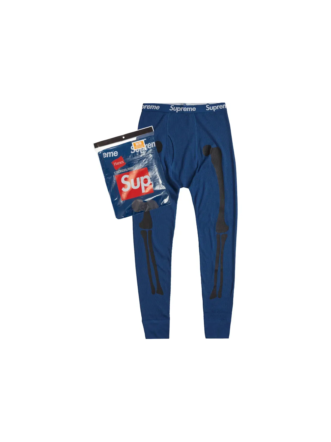 Мужские спортивные штаны с принтом Bones Thermal Pant Supreme — изображение 1 из 2, синий