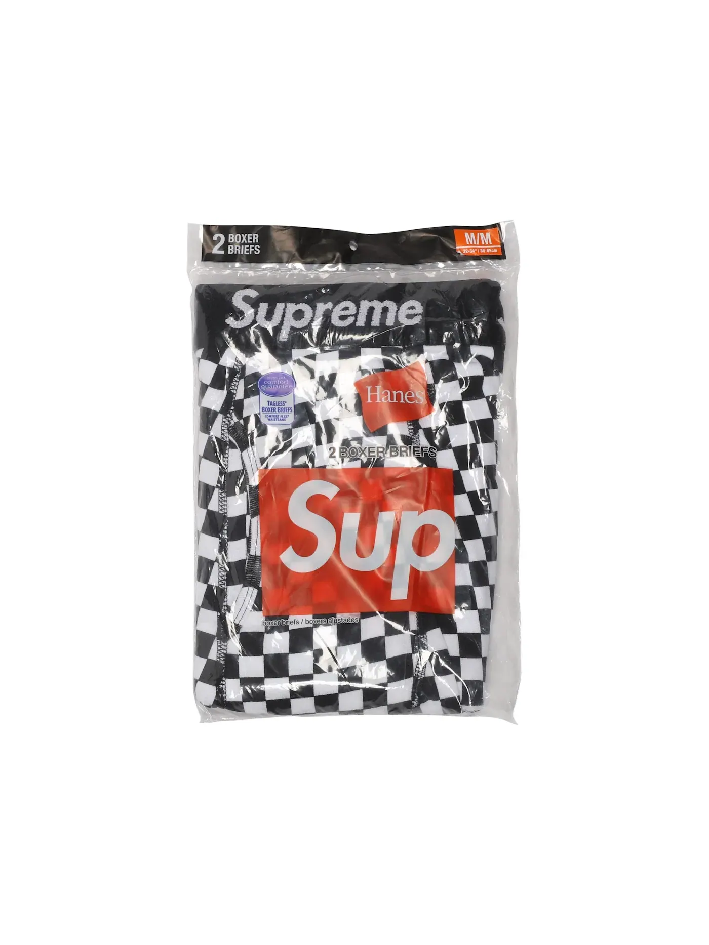 Мужские трусы-боксеры с принтом Supreme Briefs (2 Pack) — изображение 1 из 1, черный
