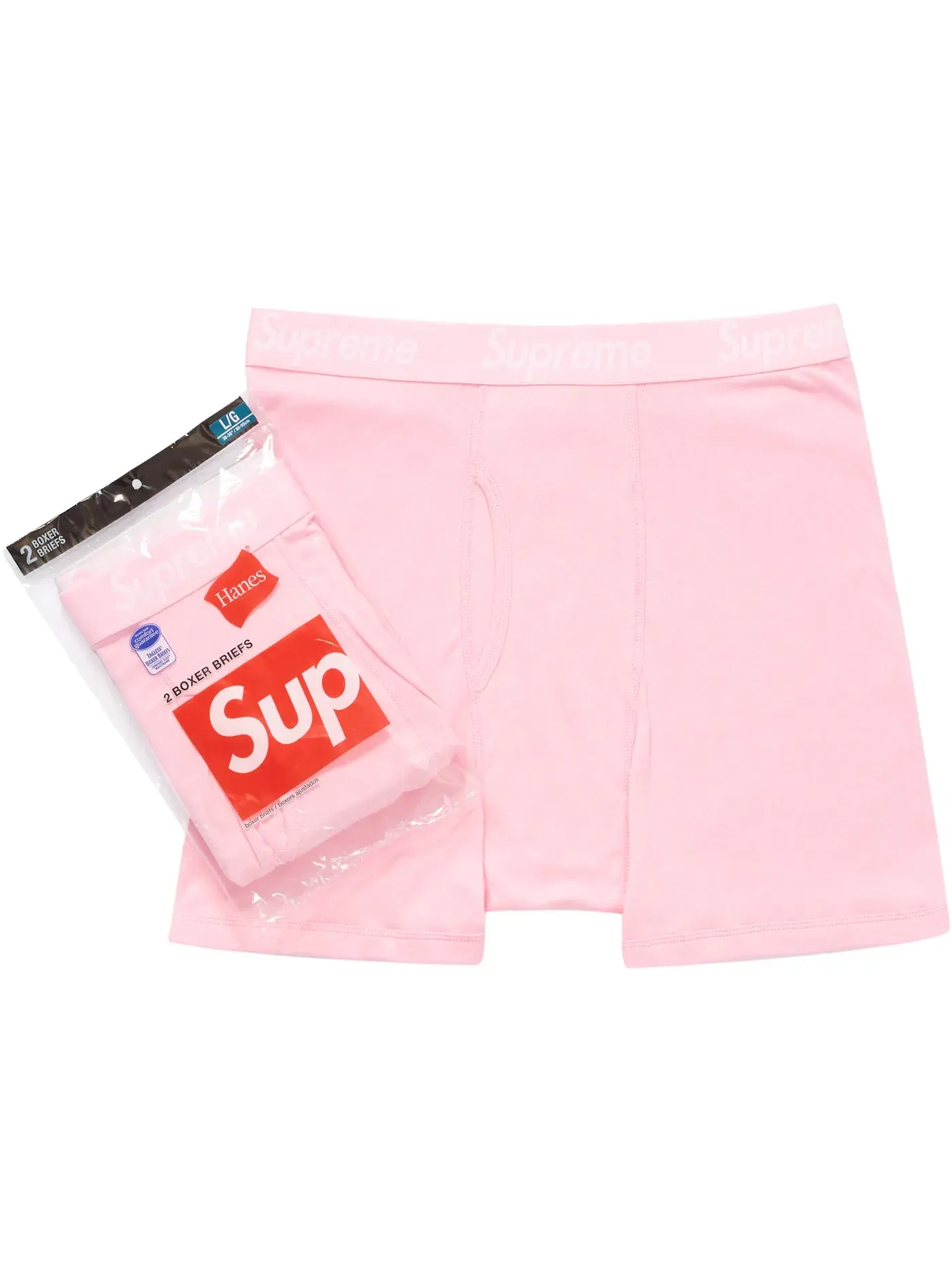 Детские трусы-боксеры хлопковые набор 2 шт Briefs (2 Pack) Supreme — изображение 1 из 1, розовый