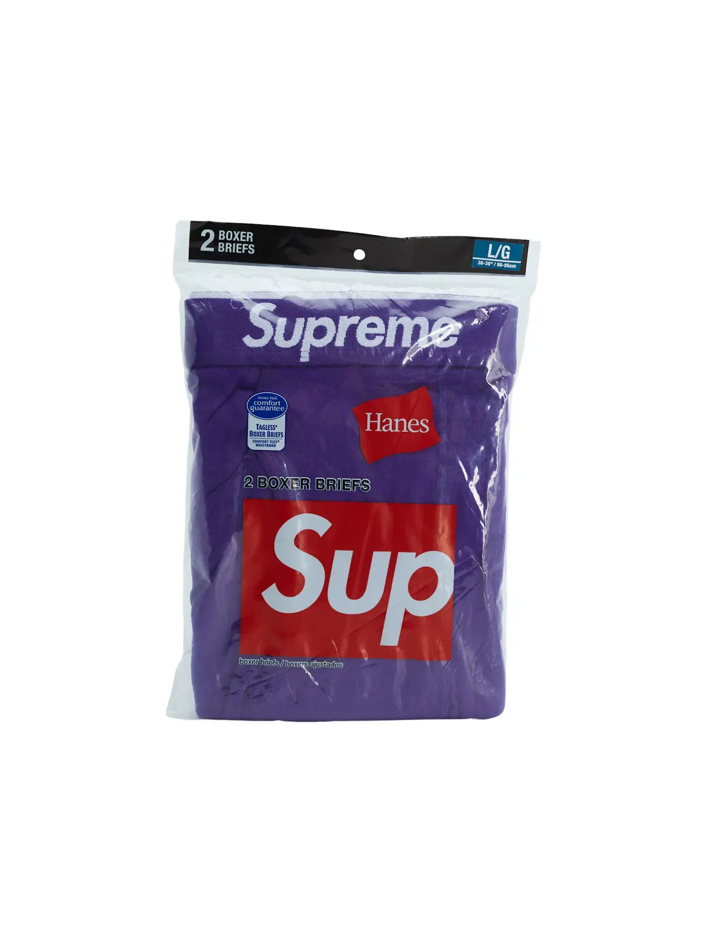 Унисекс трусы боксеры с принтом Briefs (2 Pack) Supreme — изображение 1 из 1, фиолетовый