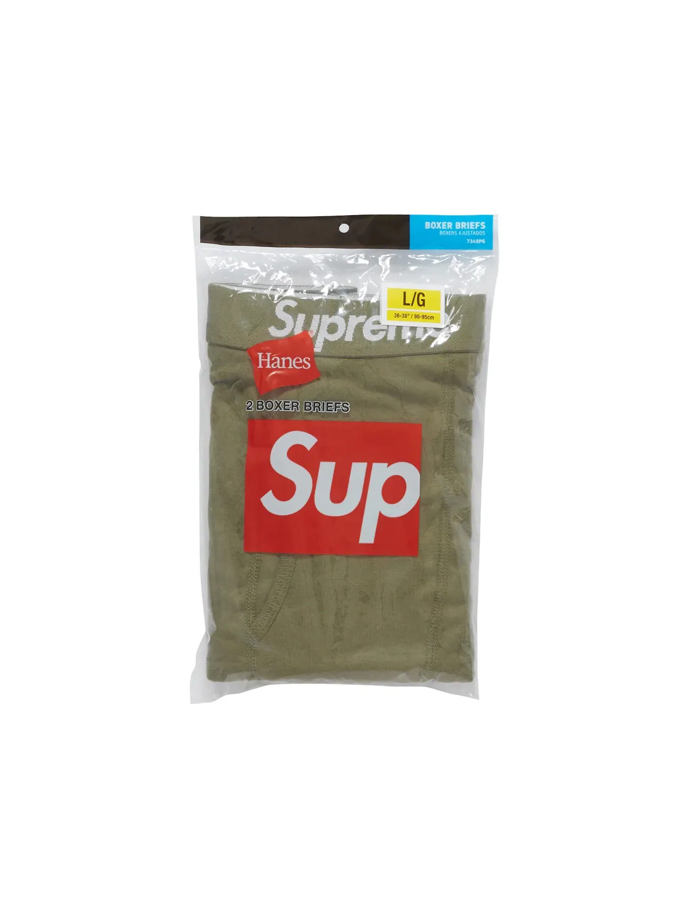 Детские трусы-боксеры с принтом Supreme Briefs (2 Pack) — изображение 1 из 2, оливковый