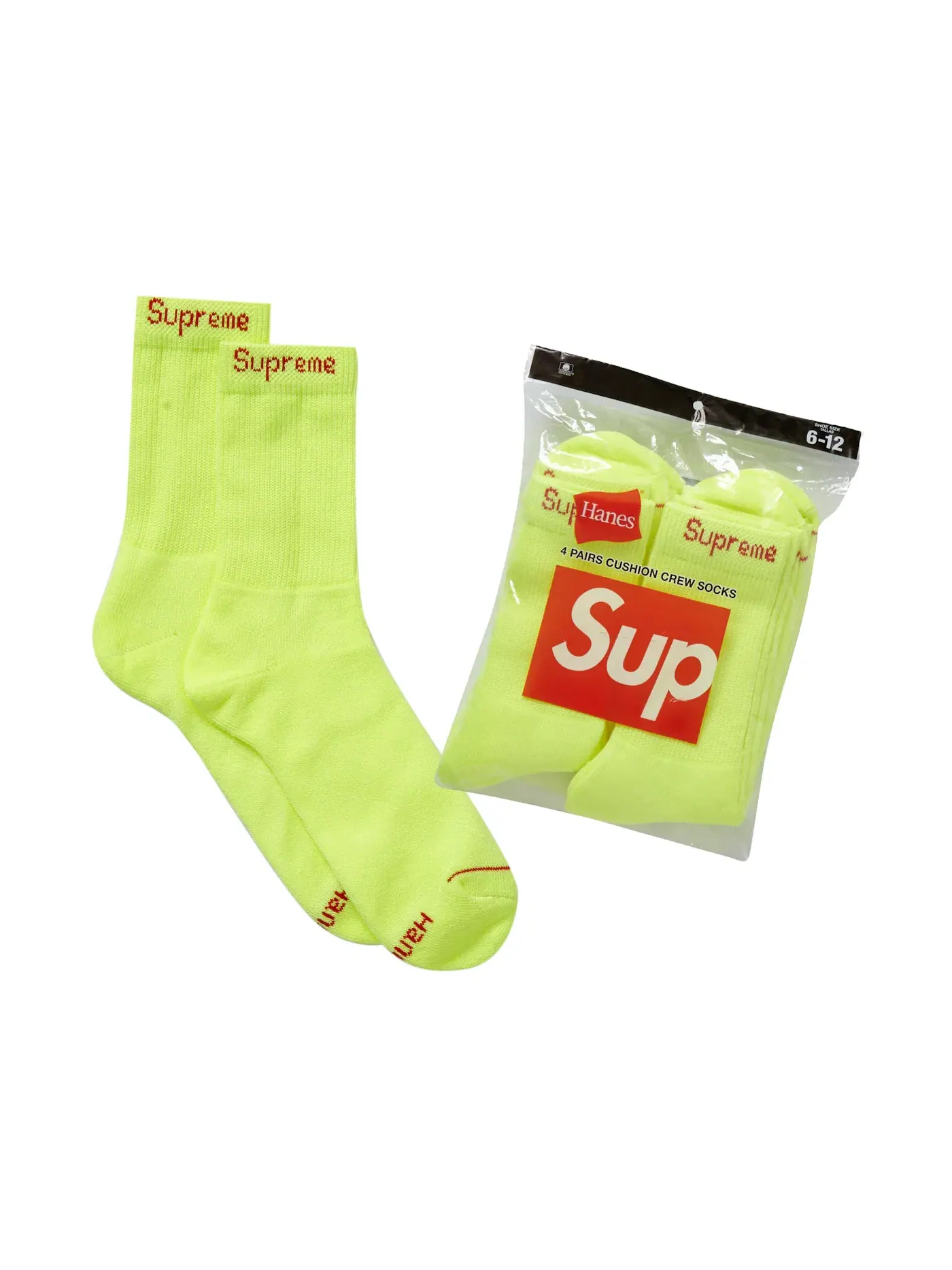 Детские носки с ярким цветом Supreme Socks (4 Pack) — изображение 1 из 2, желтый