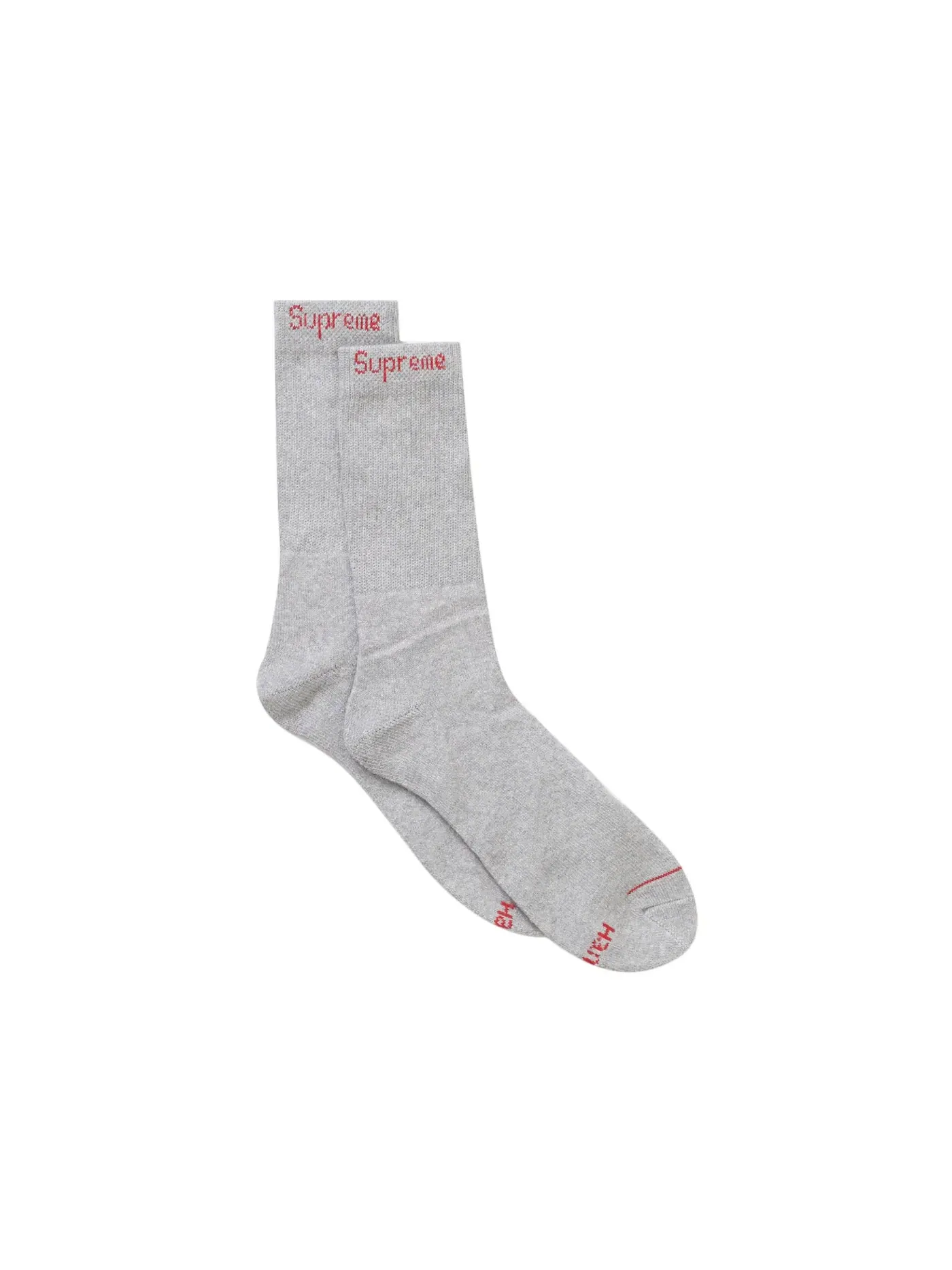 Детские носки с логотипом Supreme Hanes Socks (4 Pack) — изображение 2 из 3, серый