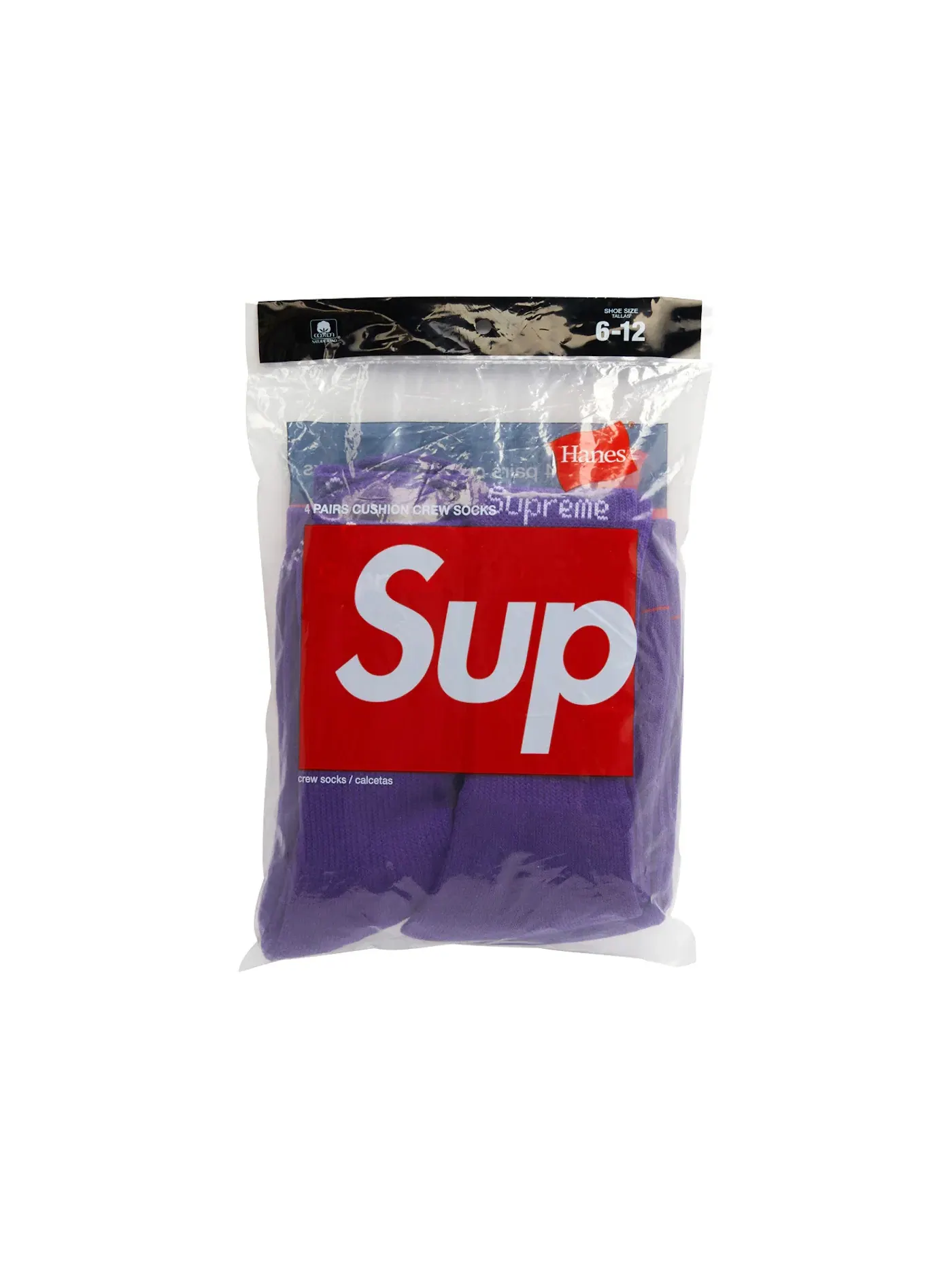 Детские носки с брендовым принтом, набор 4 пары Supreme