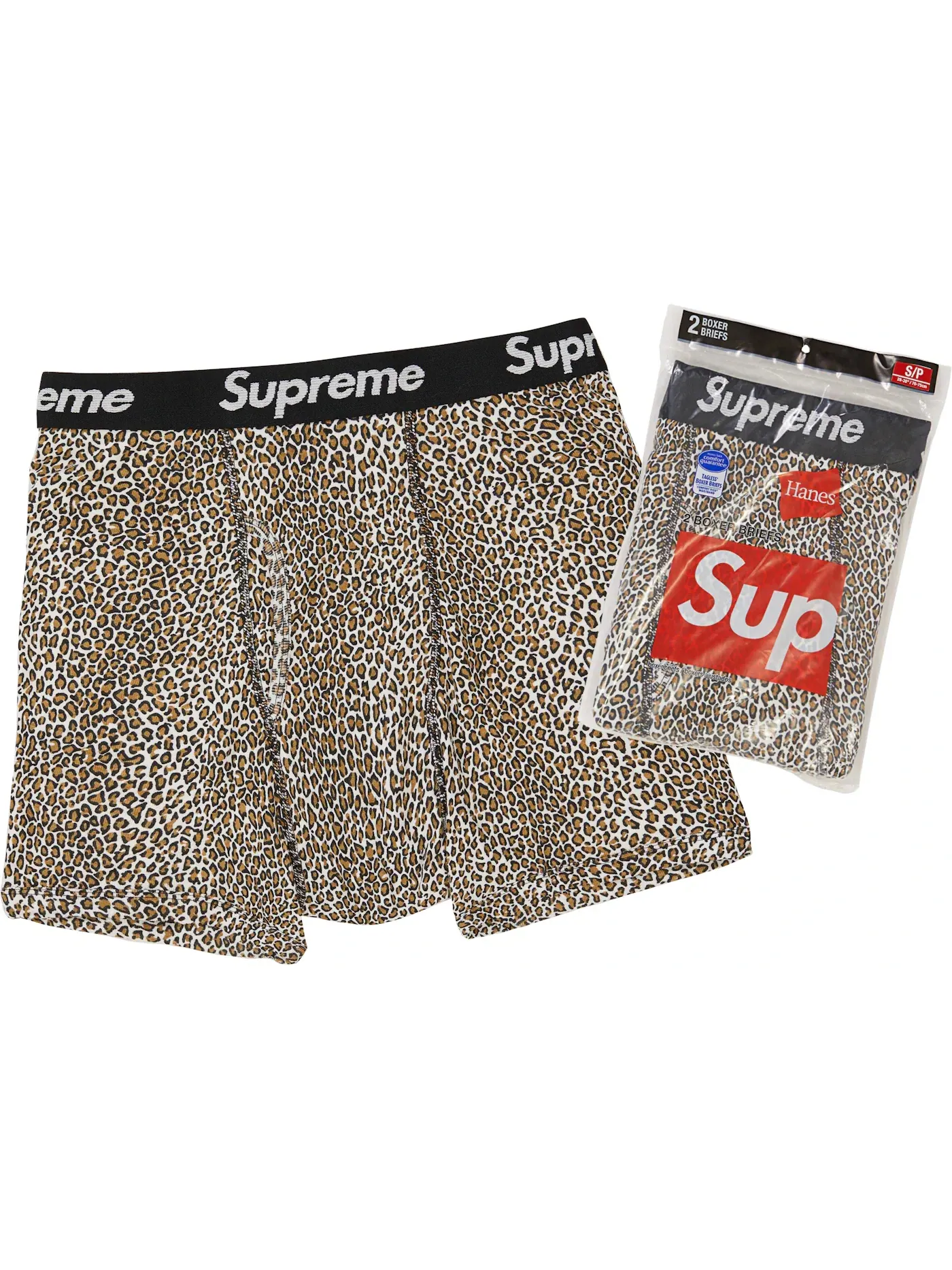 Мужские боксеры с принтом Briefs (2 Pack) Supreme — изображение 1 из 1, леопардовый