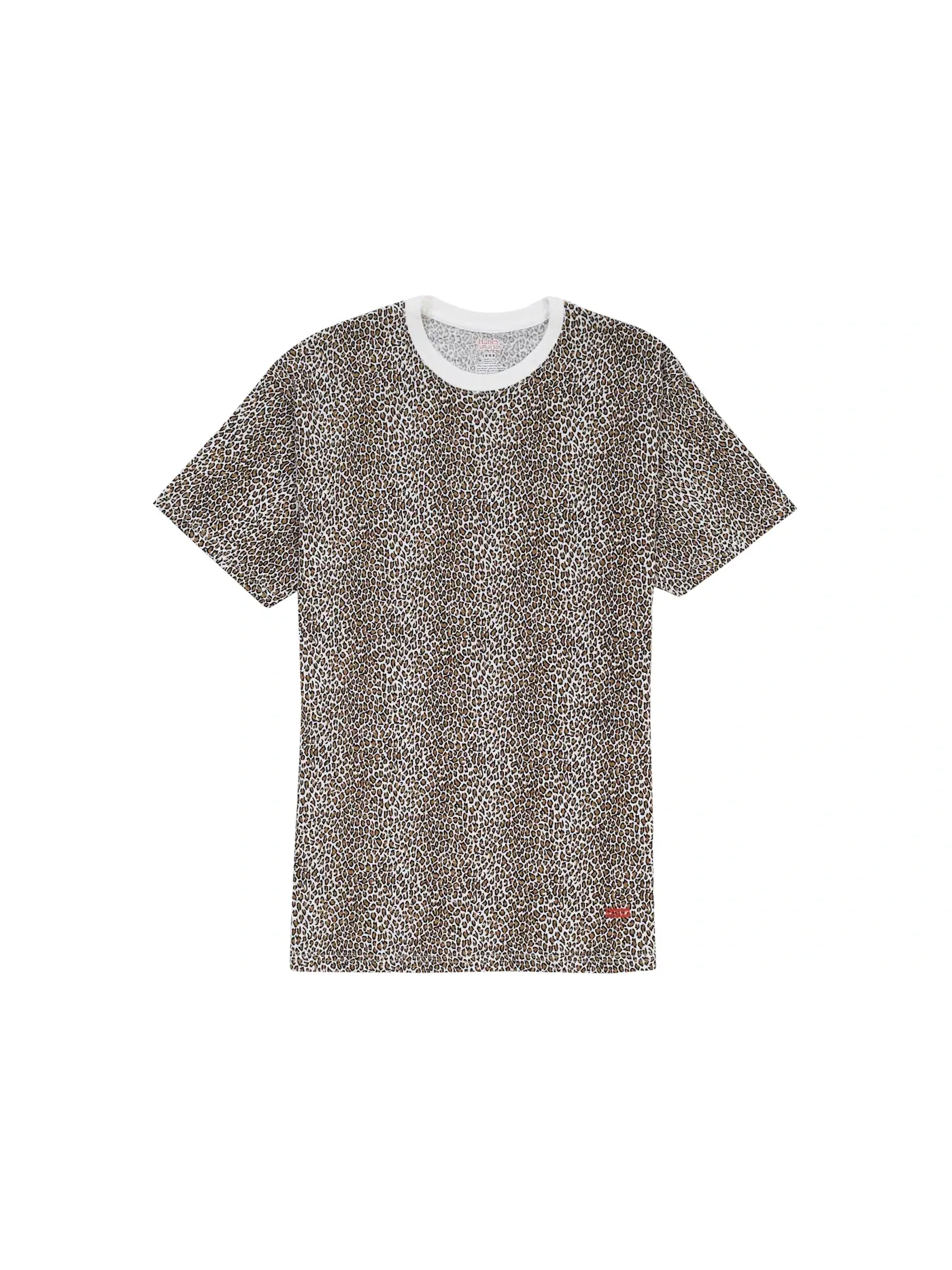 Унисекс футболка с принтом Supreme Hanes Tees (2 Pack) — изображение 1 из 2, леопардовый