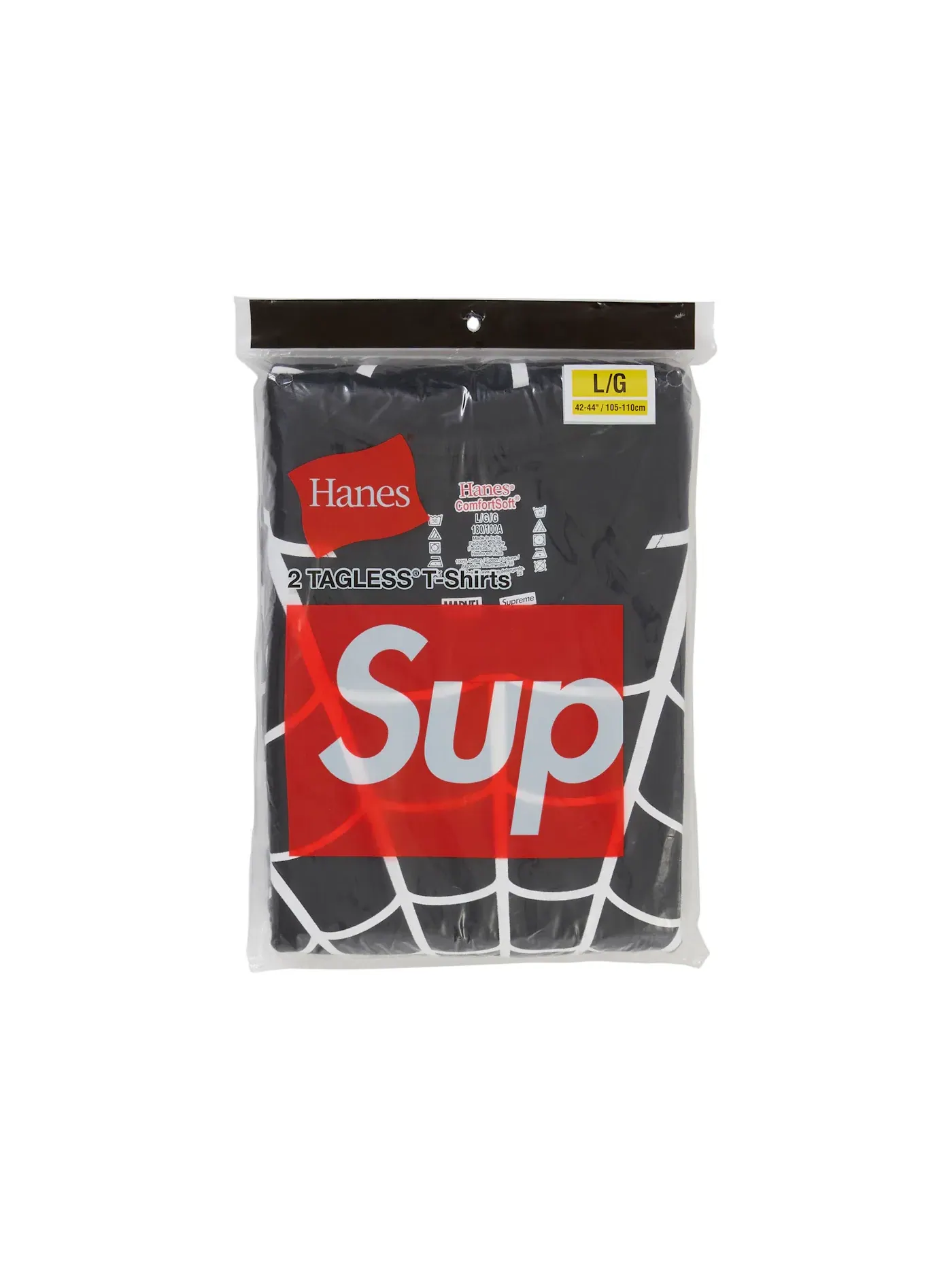 Мужской комплект футболок с принтом Spider-Man Supreme Hanes — изображение 3 из 3, черный