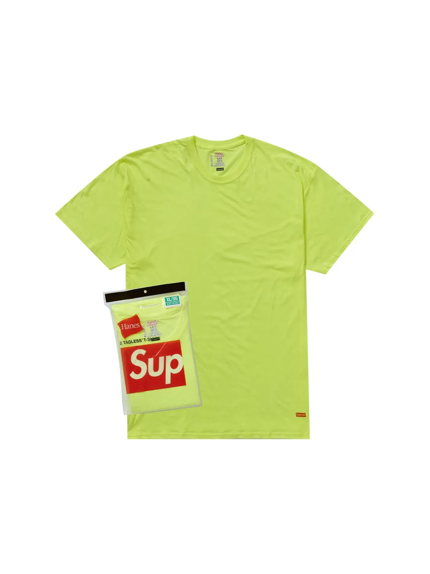 Мужской комплект футболок с длинным рукавом Tees (2 Pack) Supreme — изображение 1 из 1, желтый