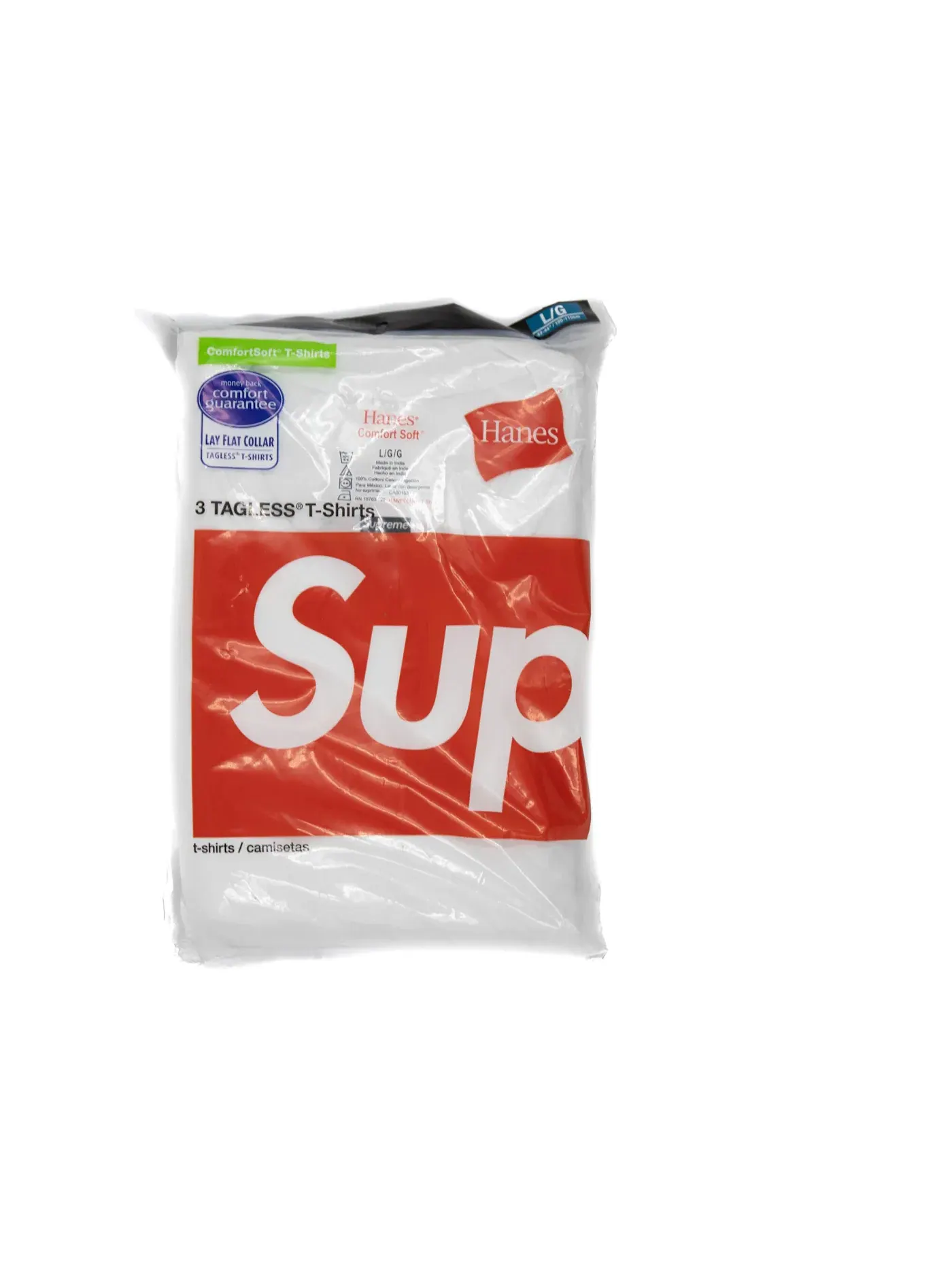 Детский комплект футболок с принтом Supreme (3 Pack) — изображение 1 из 2, белый