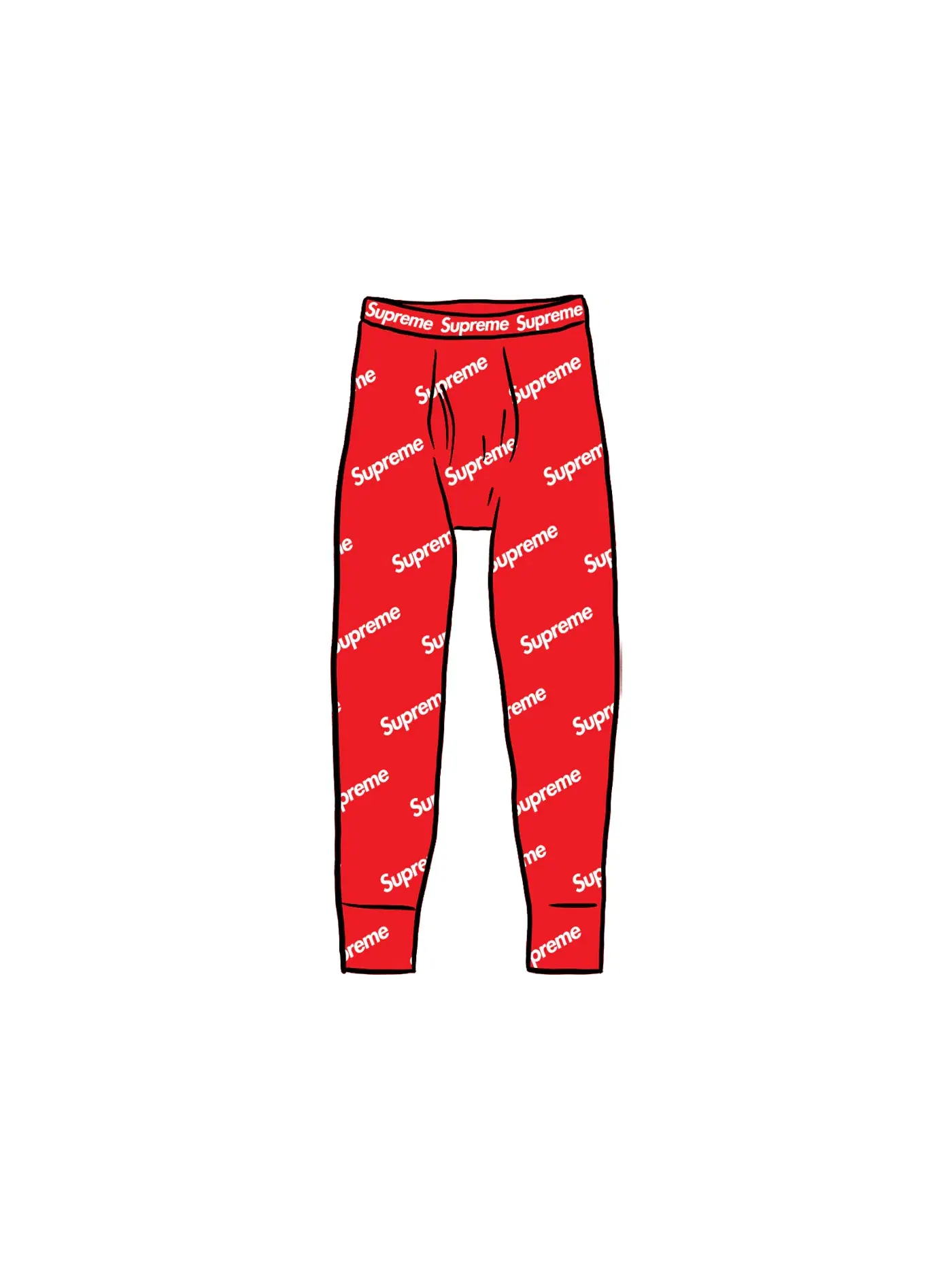 Мужские пижамные штаны с принтом Thermal Pant Supreme — изображение 1 из 1, красный