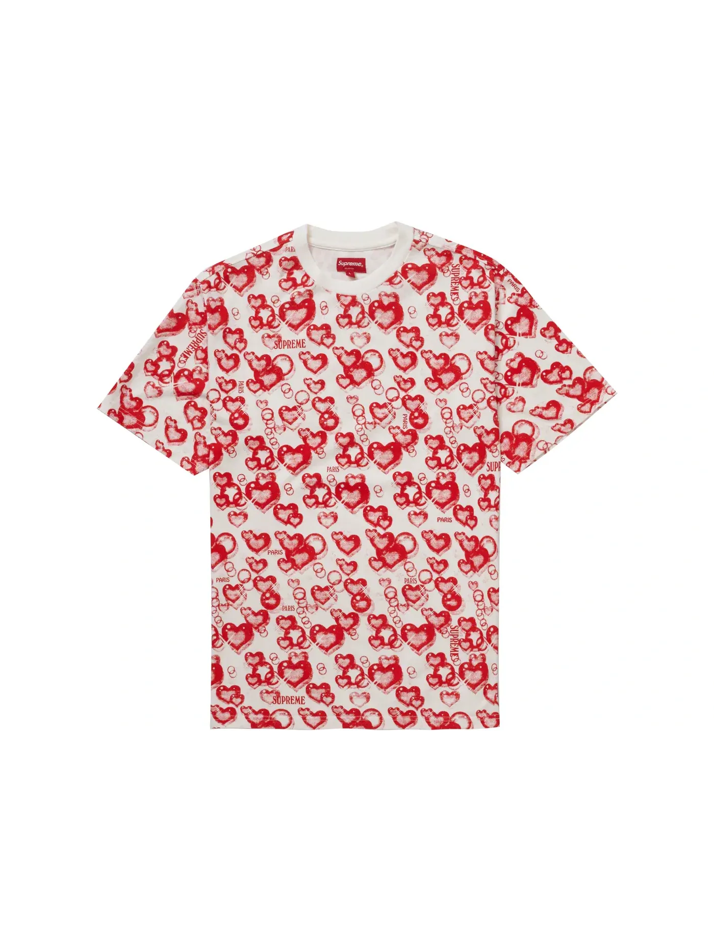 Мужская футболка Supreme Hearts S/S Top — изображение 1 из 1, белый