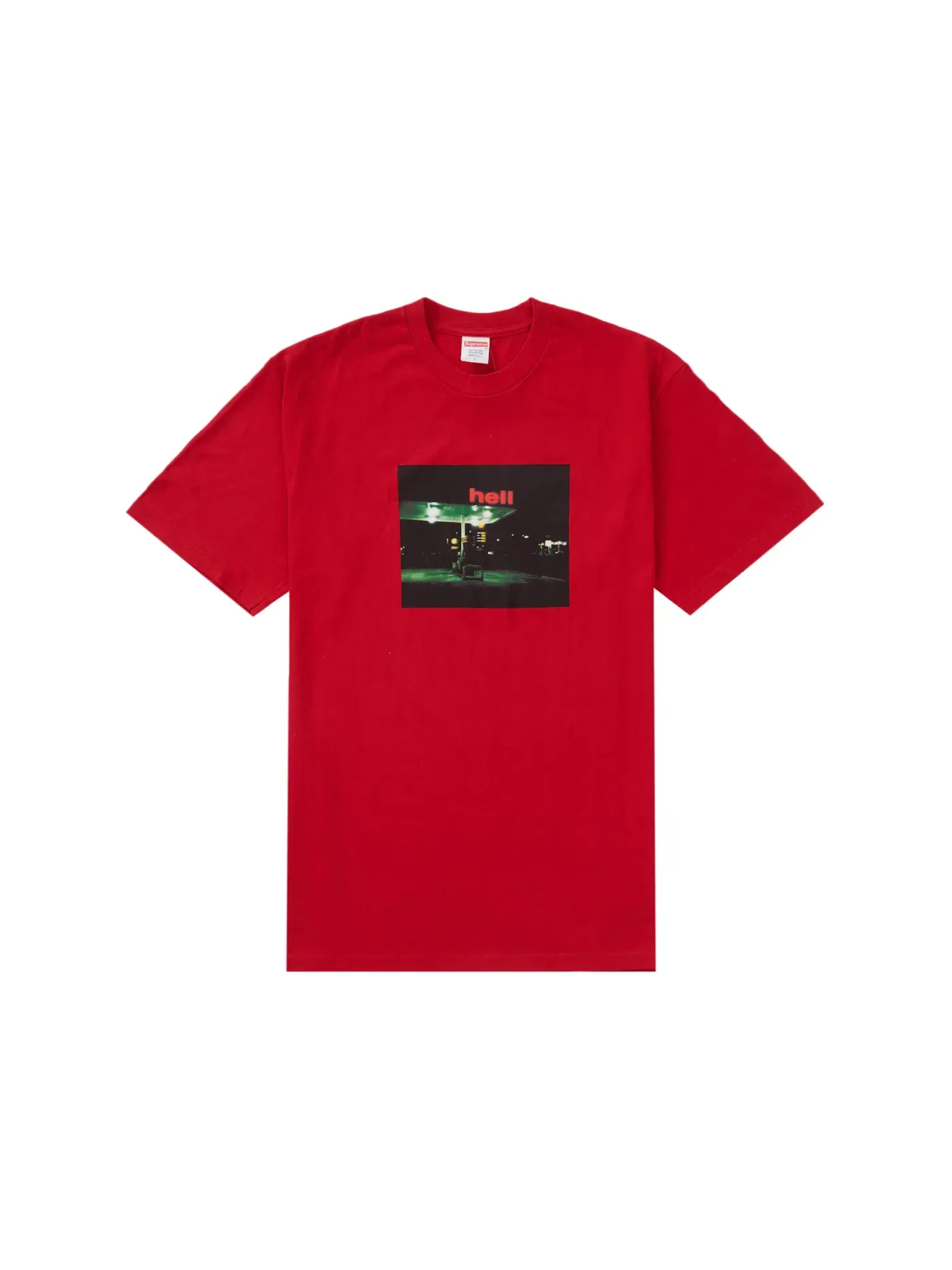 Мужская футболка с принтом Supreme Tee — изображение 1 из 2, красный