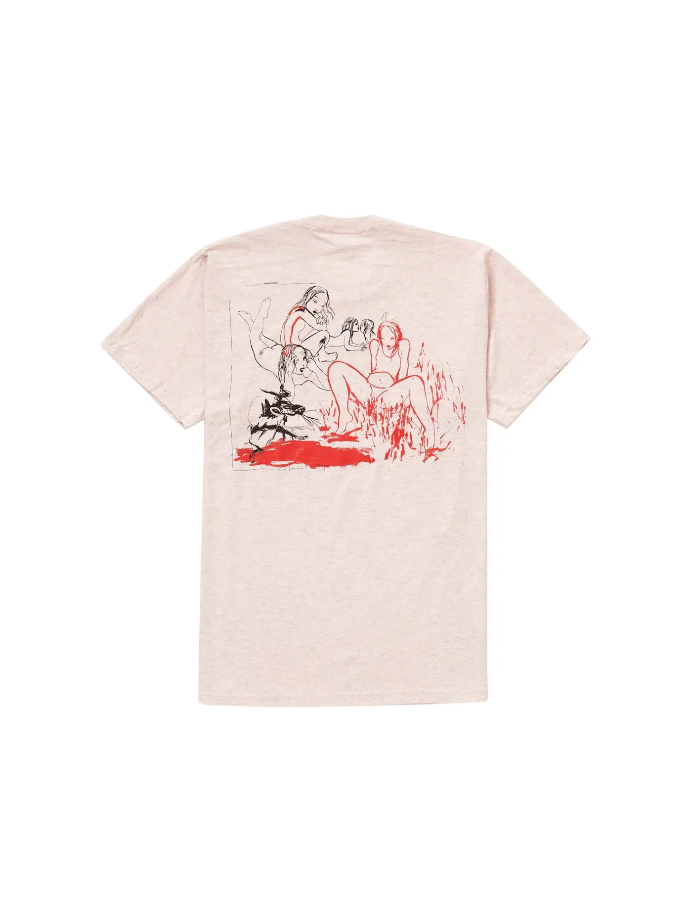 Мужская футболка с принтом Heroines Tee Supreme — изображение 2 из 2, светлый розовый