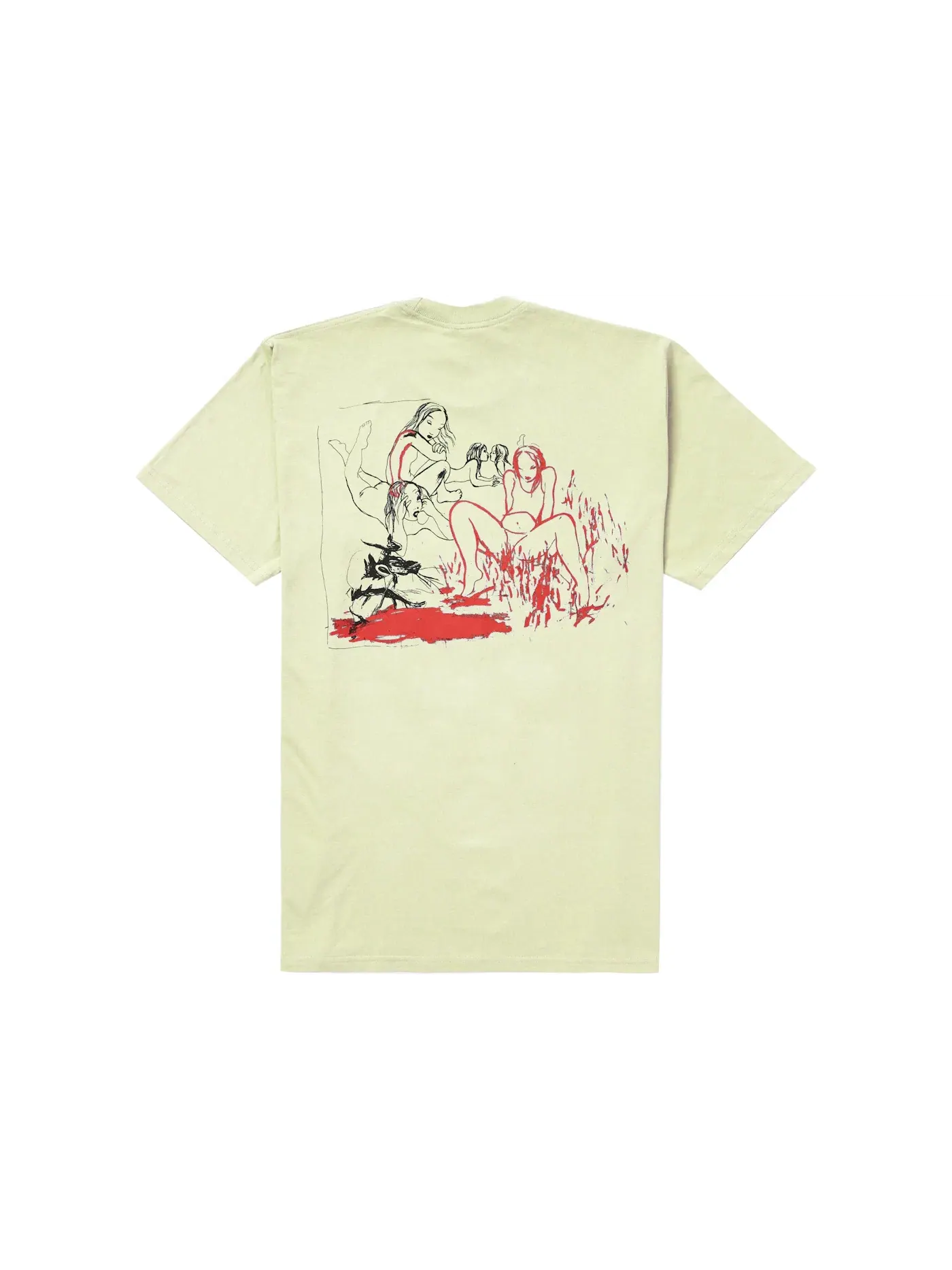 Мужская футболка с принтом Supreme Heroines Tee — изображение 2 из 2, бледный желтый