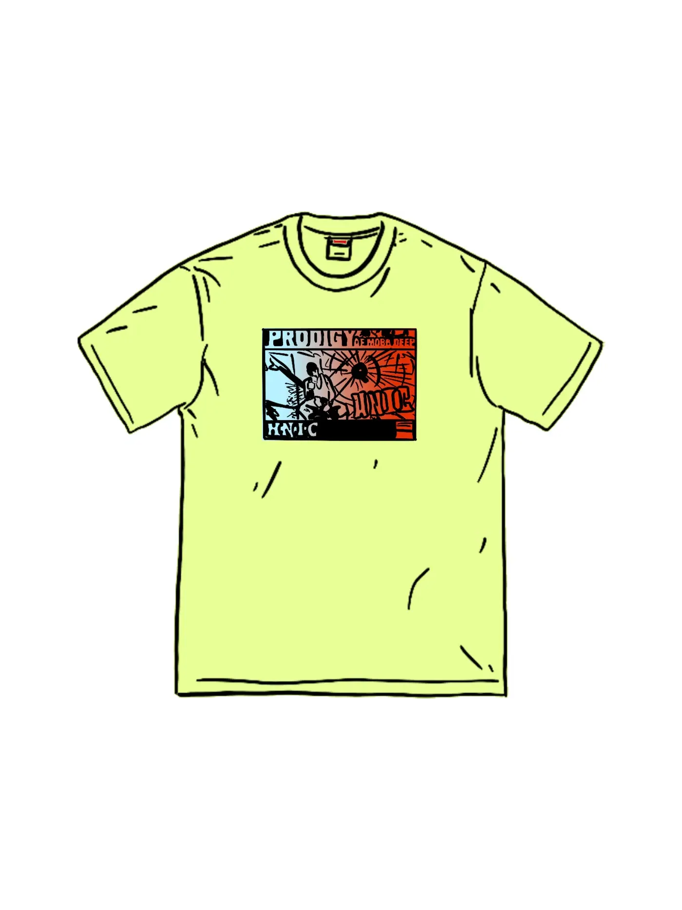 Мужская футболка с принтом Supreme HNIC Tee — изображение 1 из 1, яркий желтый
