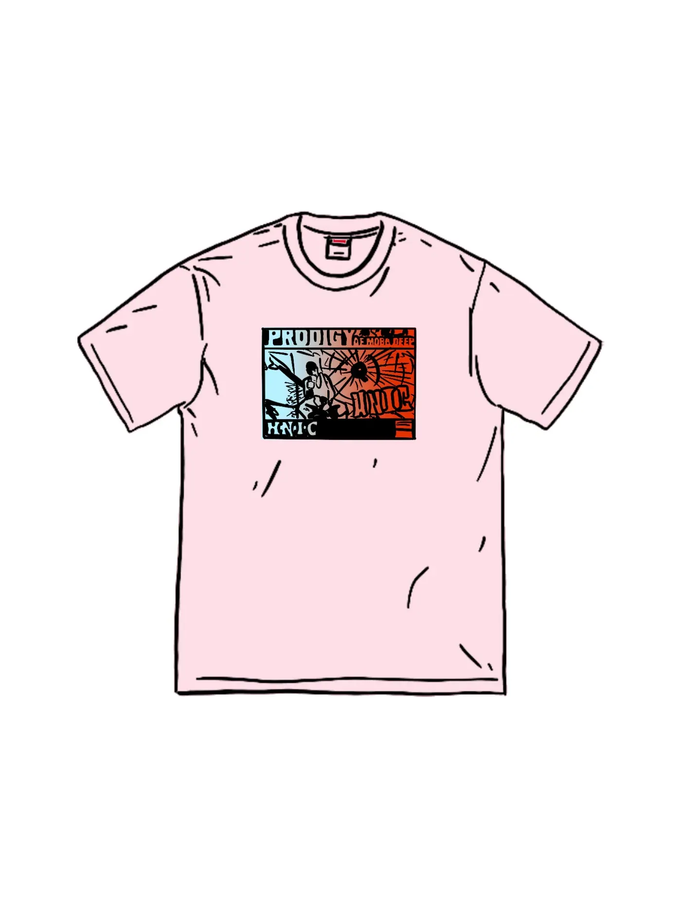 Мужская футболка с принтом Supreme Tee — изображение 1 из 1, розовый
