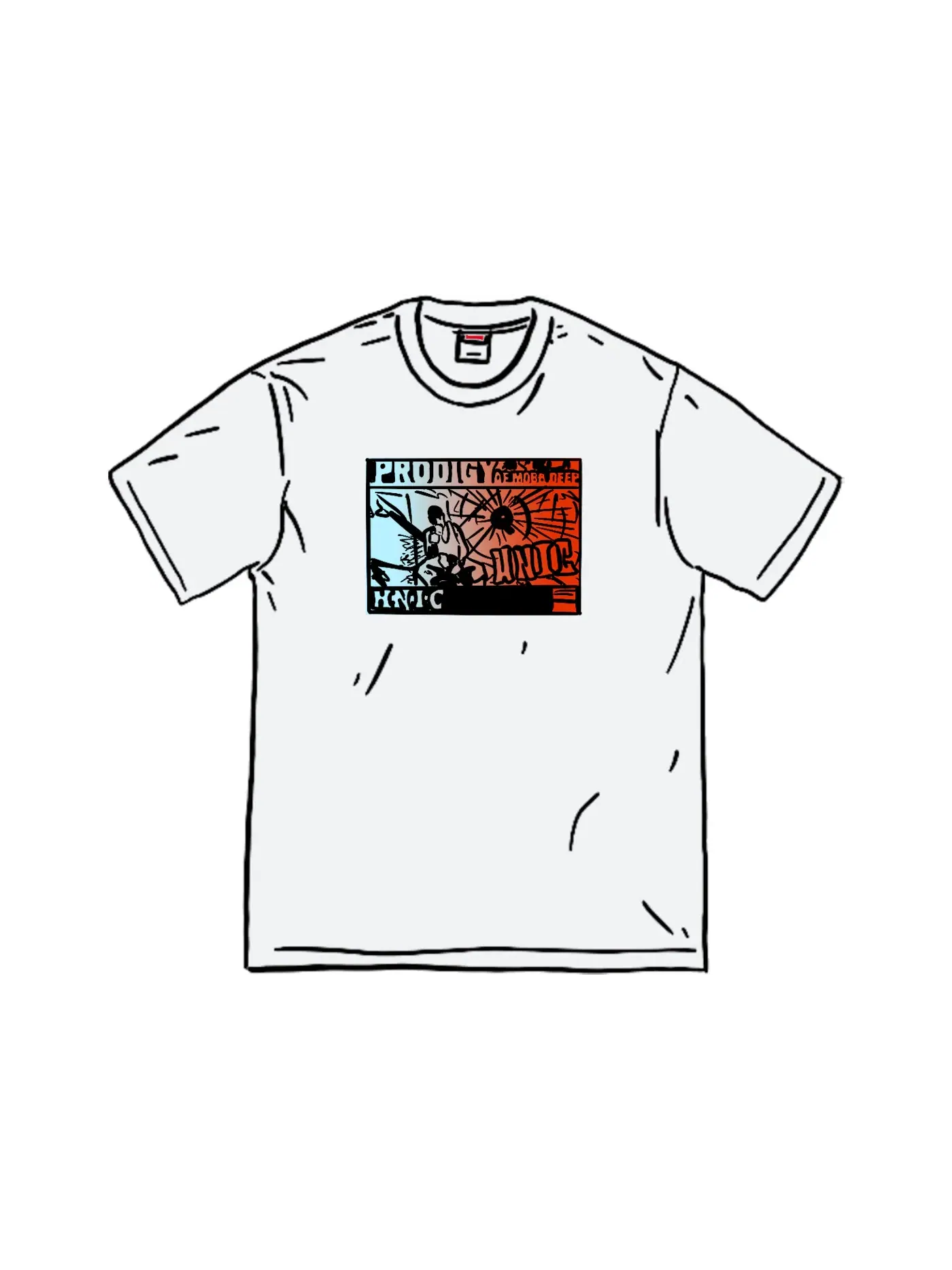 Мужская футболка с принтом Tee Supreme — изображение 1 из 1, белый