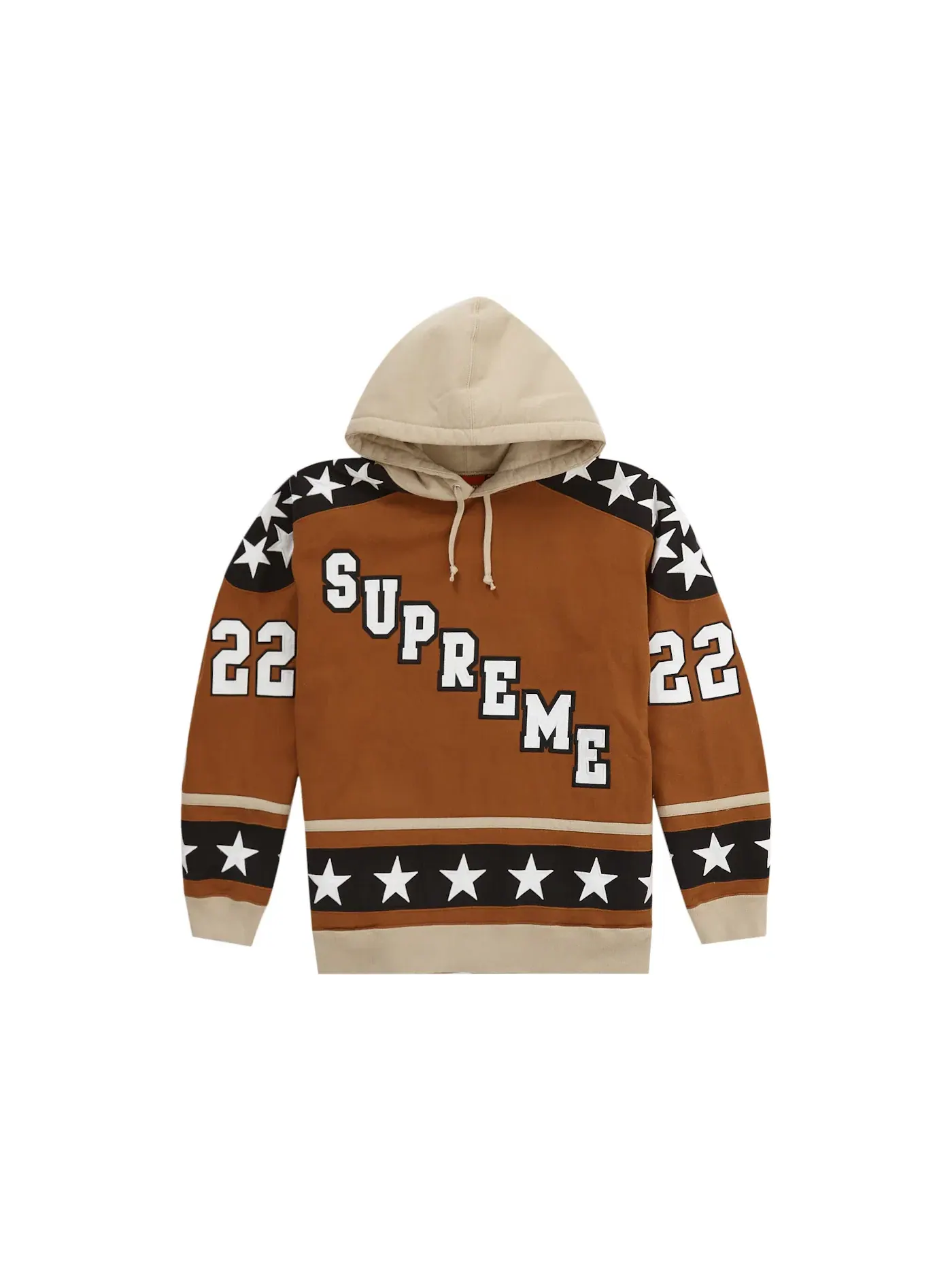 Мужская худи с капюшоном Supreme Sweatshirt (FW22) — изображение 1 из 2, коричневый
