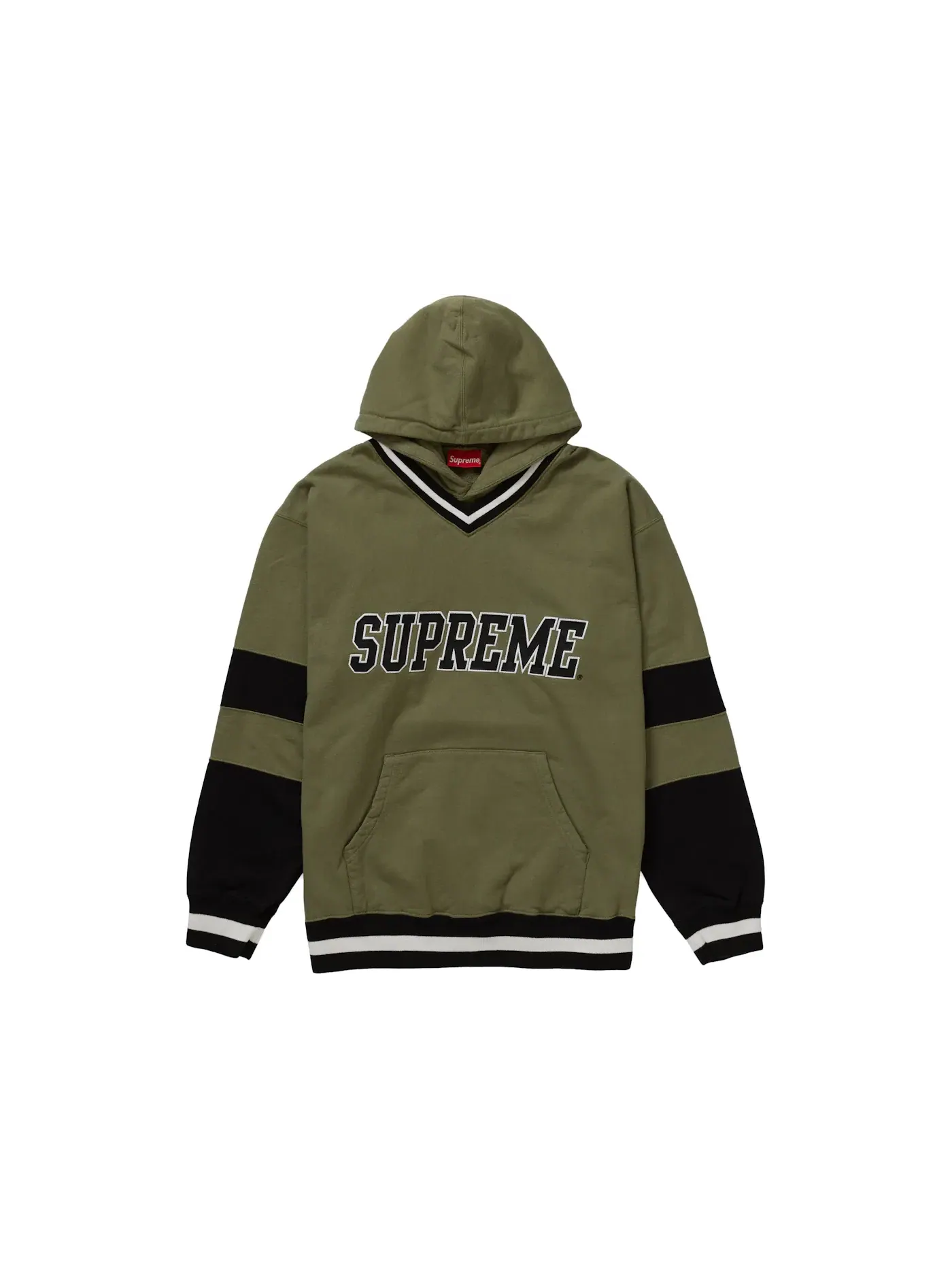 Мужской худи Supreme Hooded Sweatshirt — изображение 1 из 1, светлый оливковый