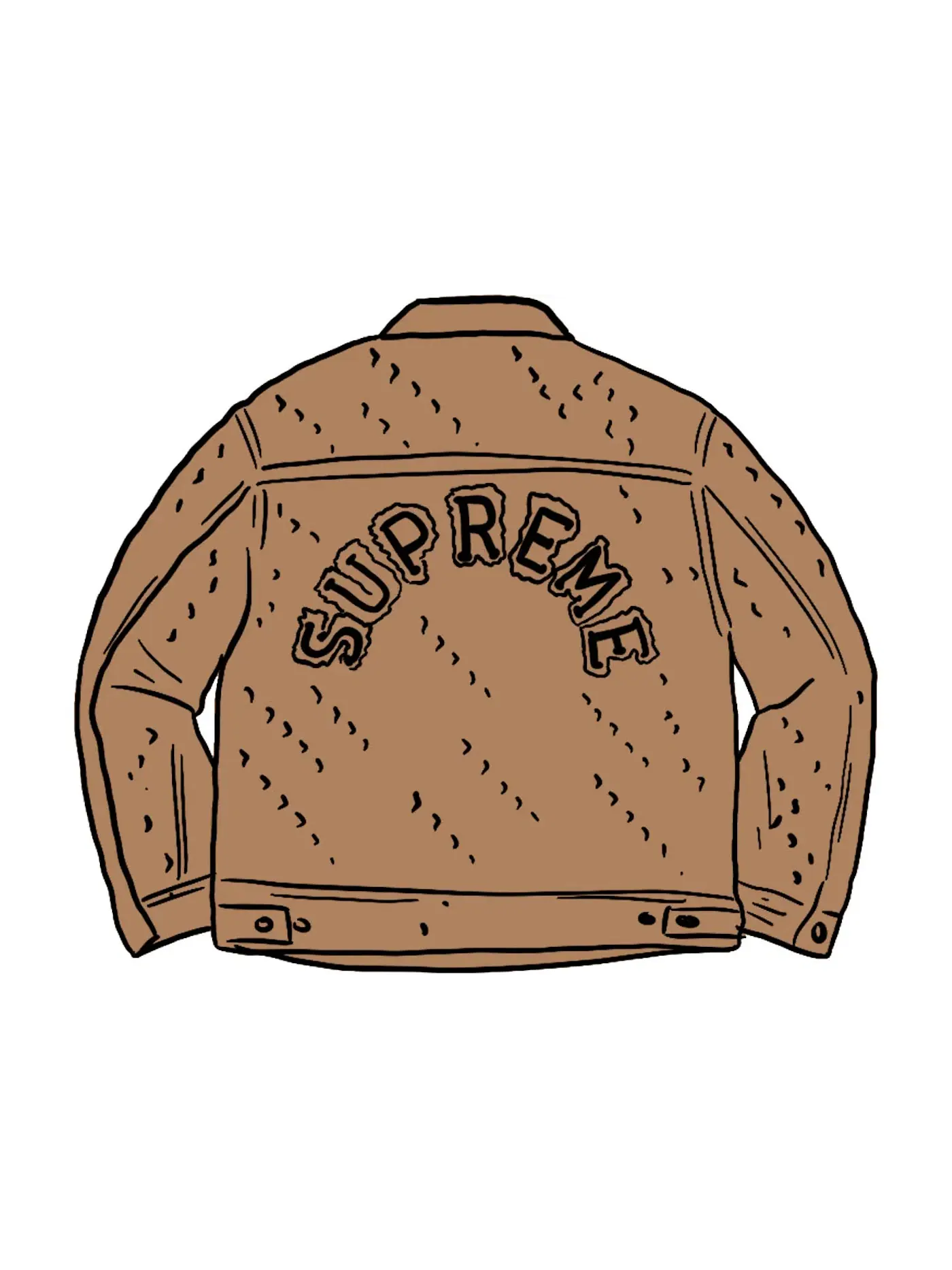 Мужская джинсовая куртка-тракер с принтом Supreme Hole Punch Denim Trucker Jacket Brown — изображение 1 из 1