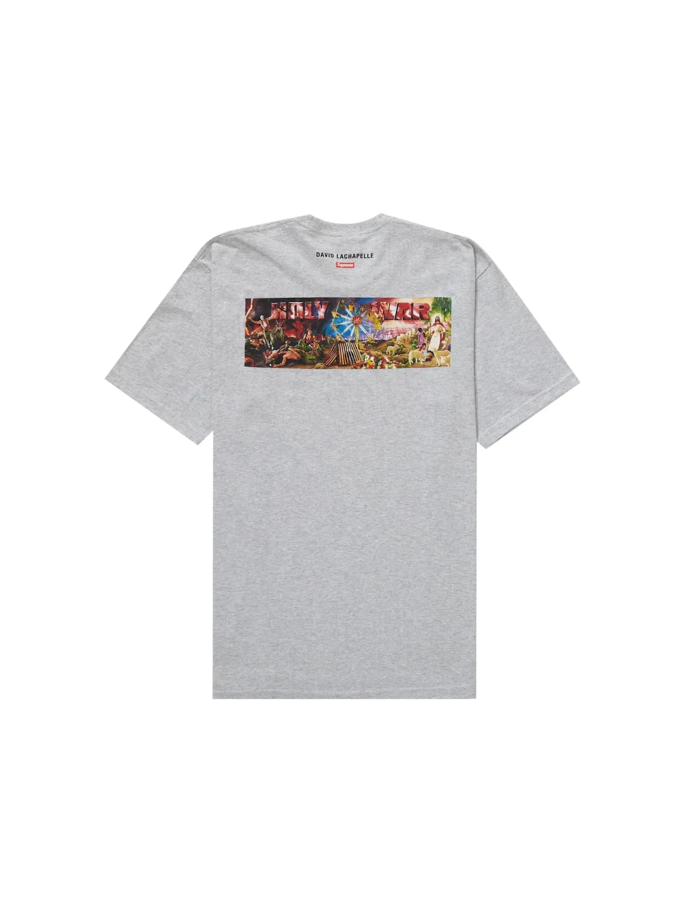 Мужская футболка Supreme Holy War Tee — изображение 2 из 2, серый