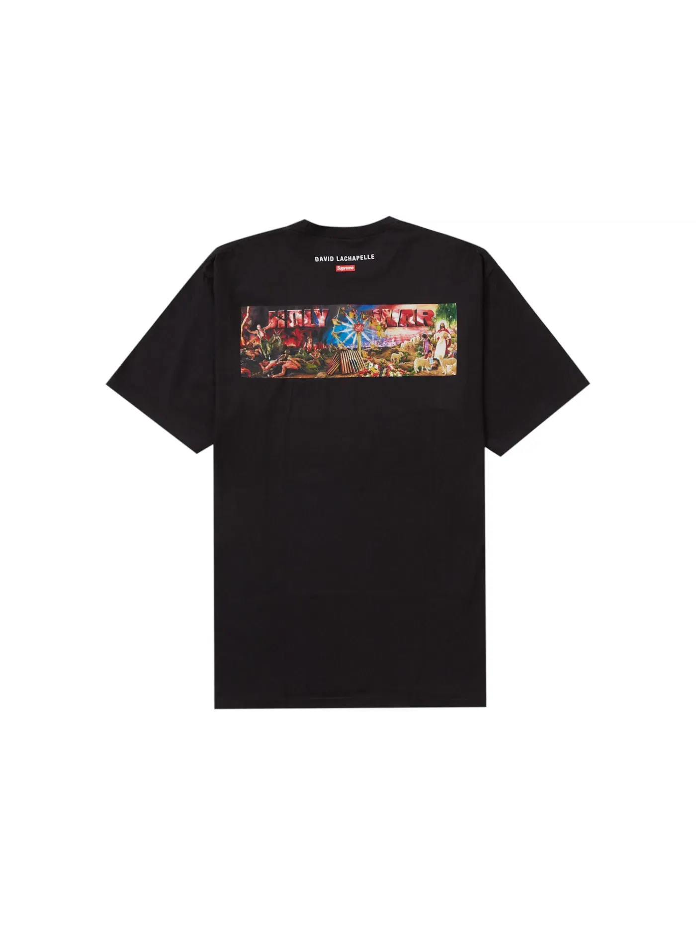 Мужская футболка с принтом Holy War Tee Supreme — изображение 2 из 2, черный