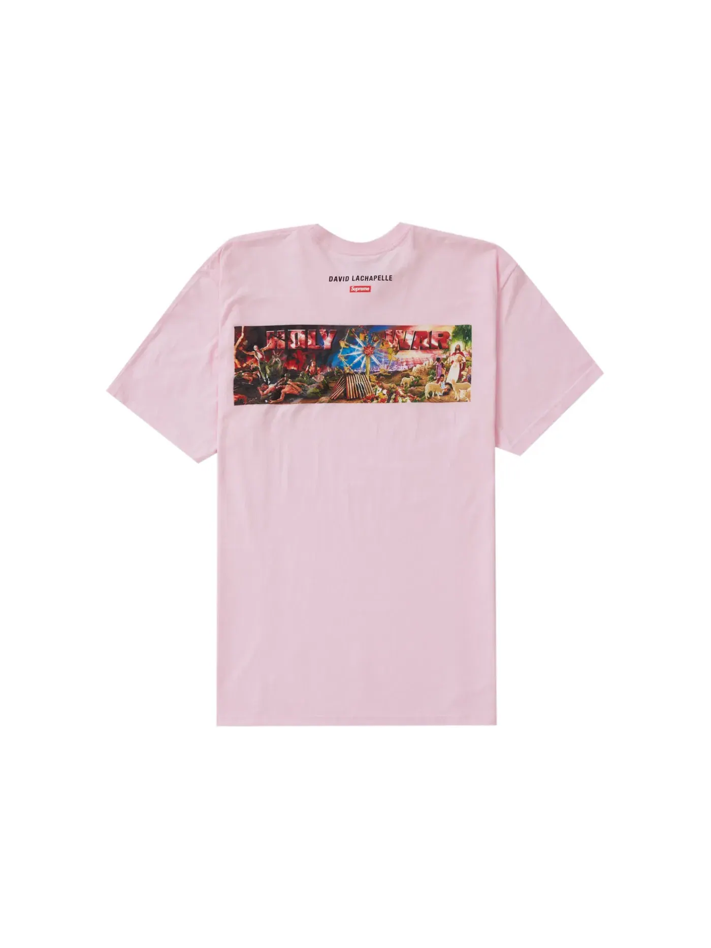 Мужская футболка с принтом Supreme Tee — изображение 2 из 2, розовый