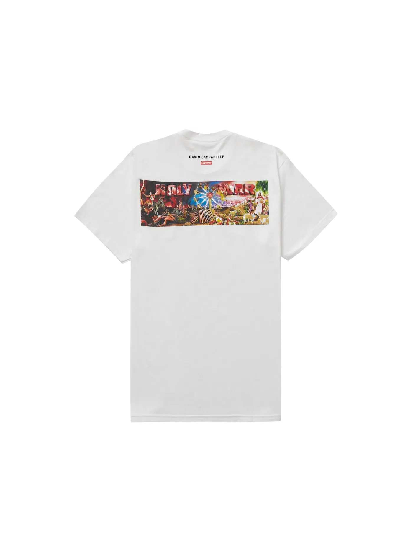 Мужская футболка с принтом Supreme Holy War Tee — изображение 2 из 2, белый