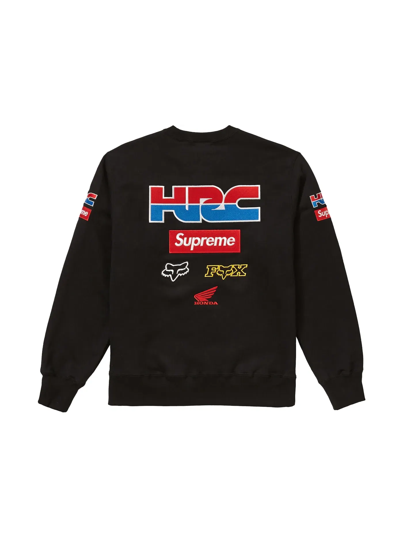 Мужской свитшот с принтом Crewneck Supreme — изображение 2 из 2, черный