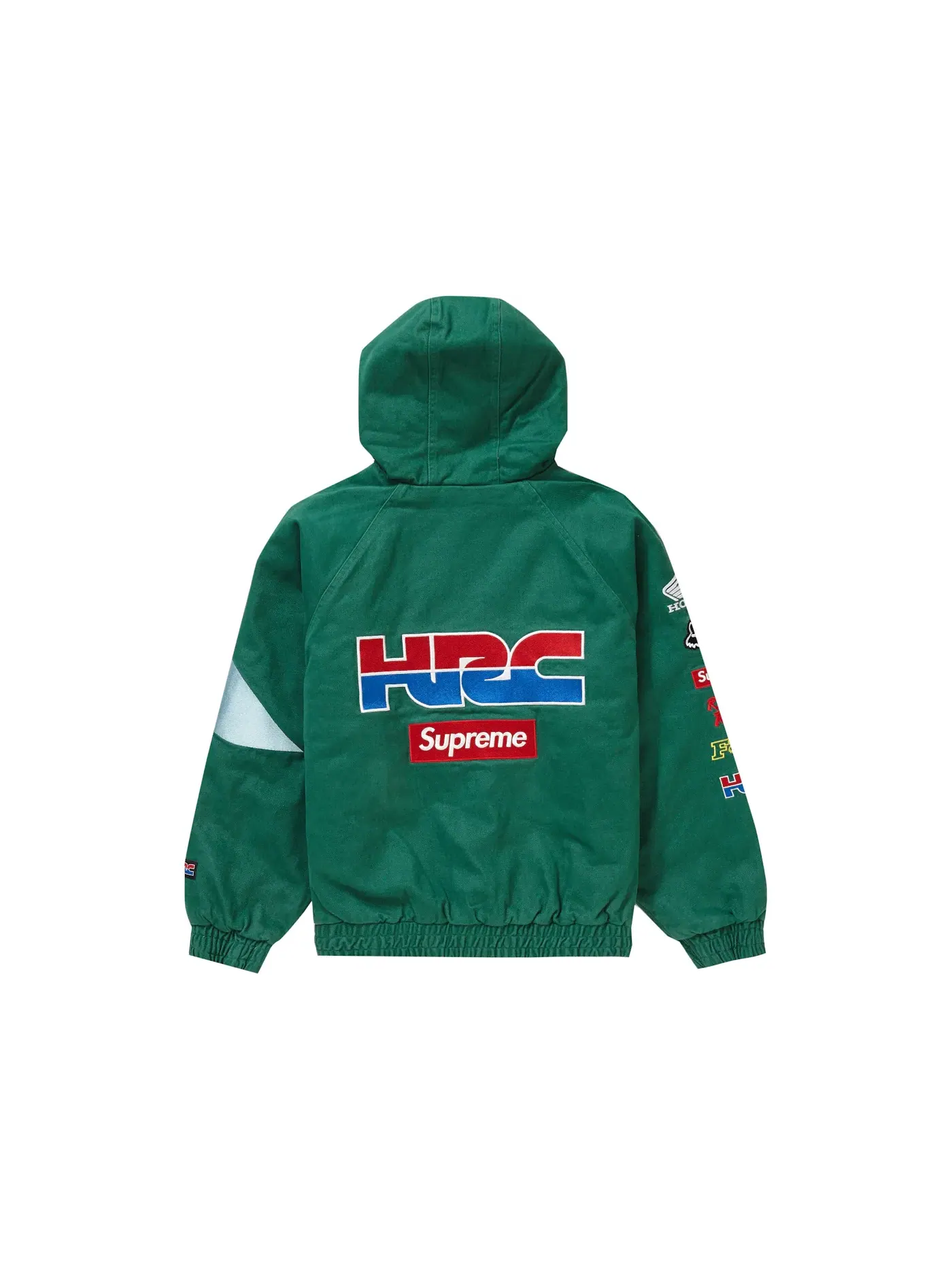 Мужская куртка пуховик с капюшоном Zip Up Jacket Supreme — изображение 2 из 2, темный зеленый