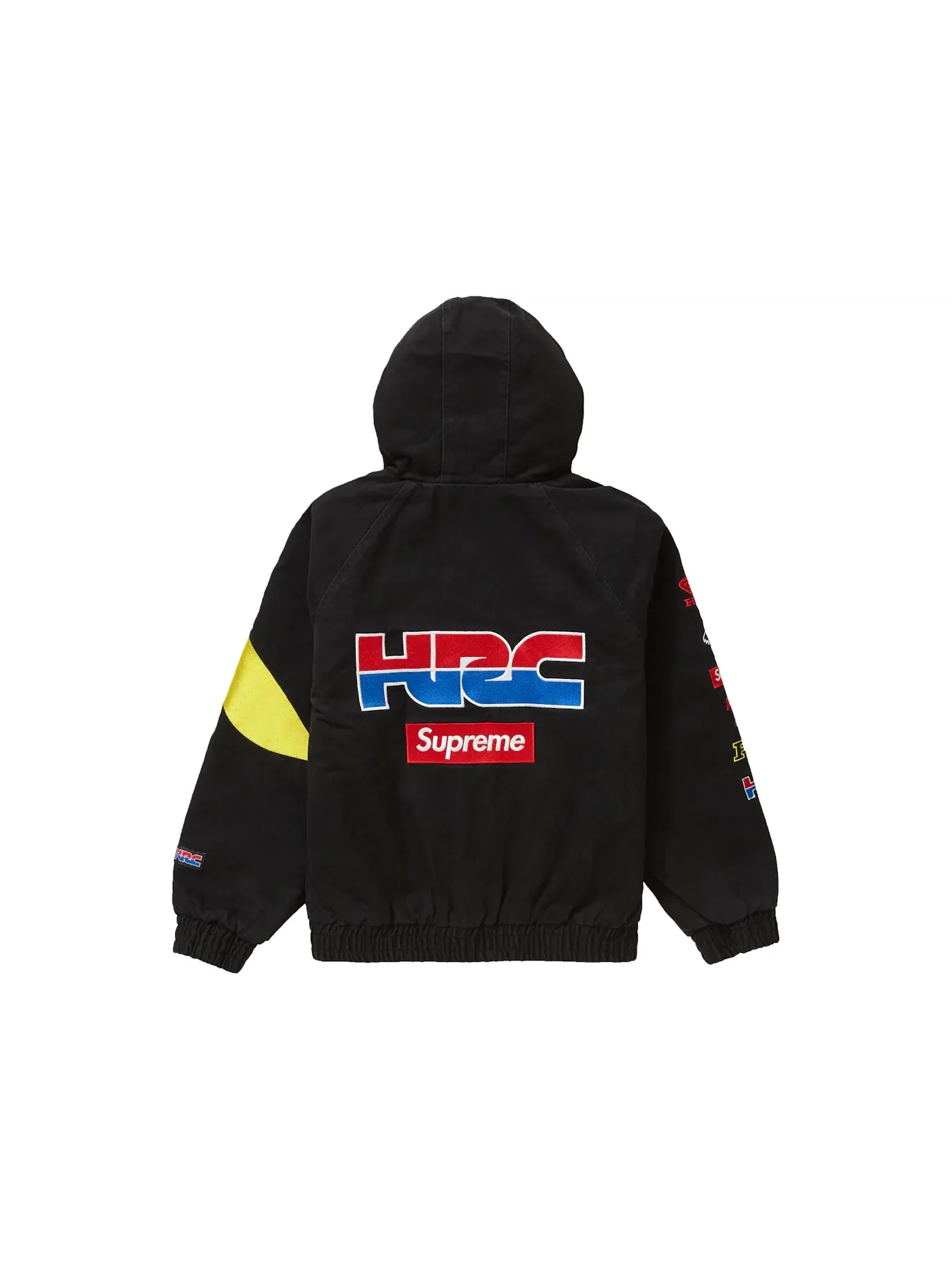 Мужская куртка пуховик с принтом Zip Up Jacket Supreme — изображение 2 из 2, черный