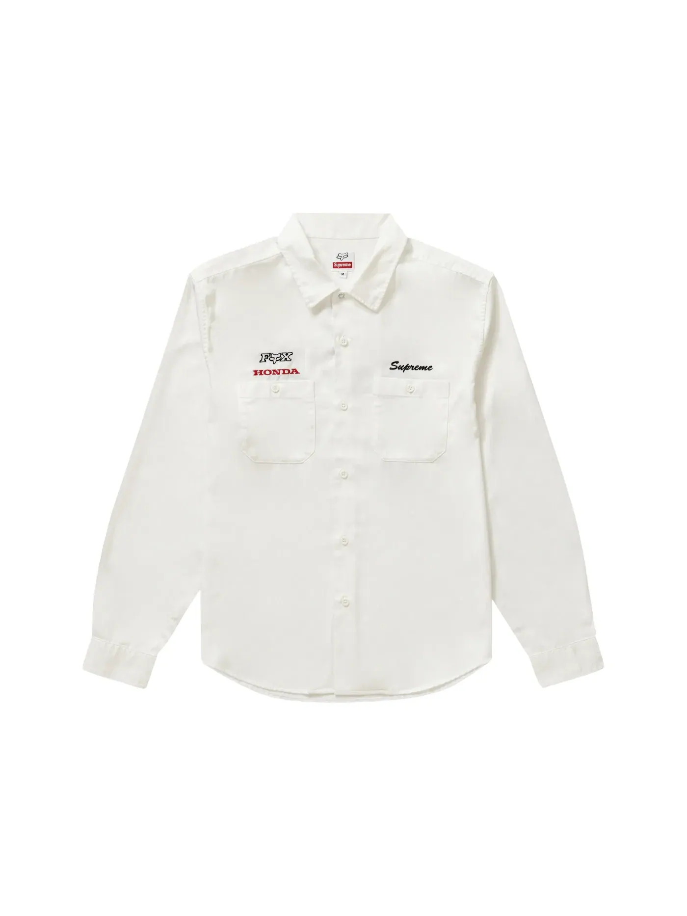 Мужская фланелевая рубашка Supreme Honda Fox Racing Work Shirt — изображение 1 из 2, бежевый