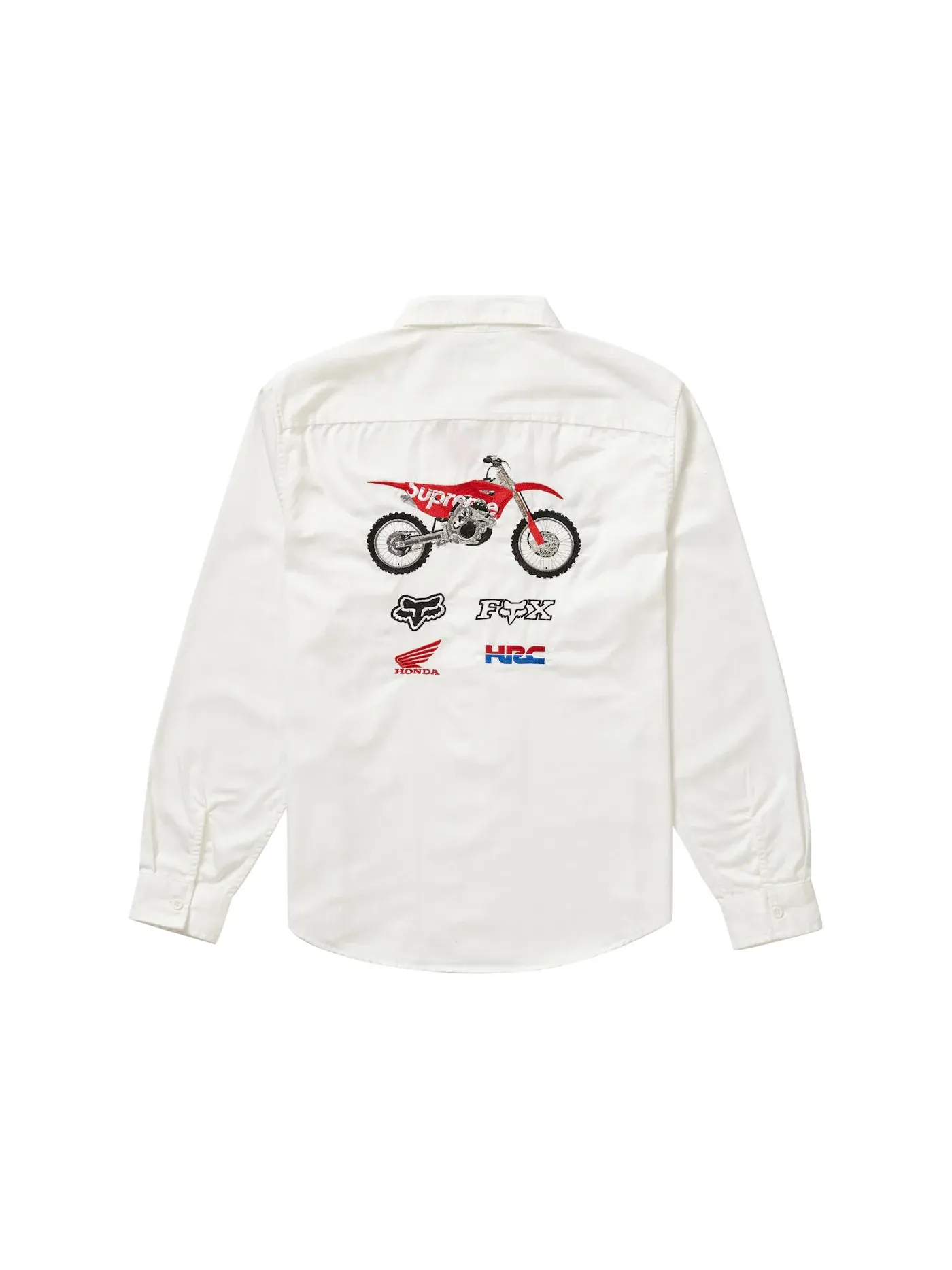 Мужская фланелевая рубашка Supreme Honda Fox Racing Work Shirt — изображение 2 из 2, бежевый
