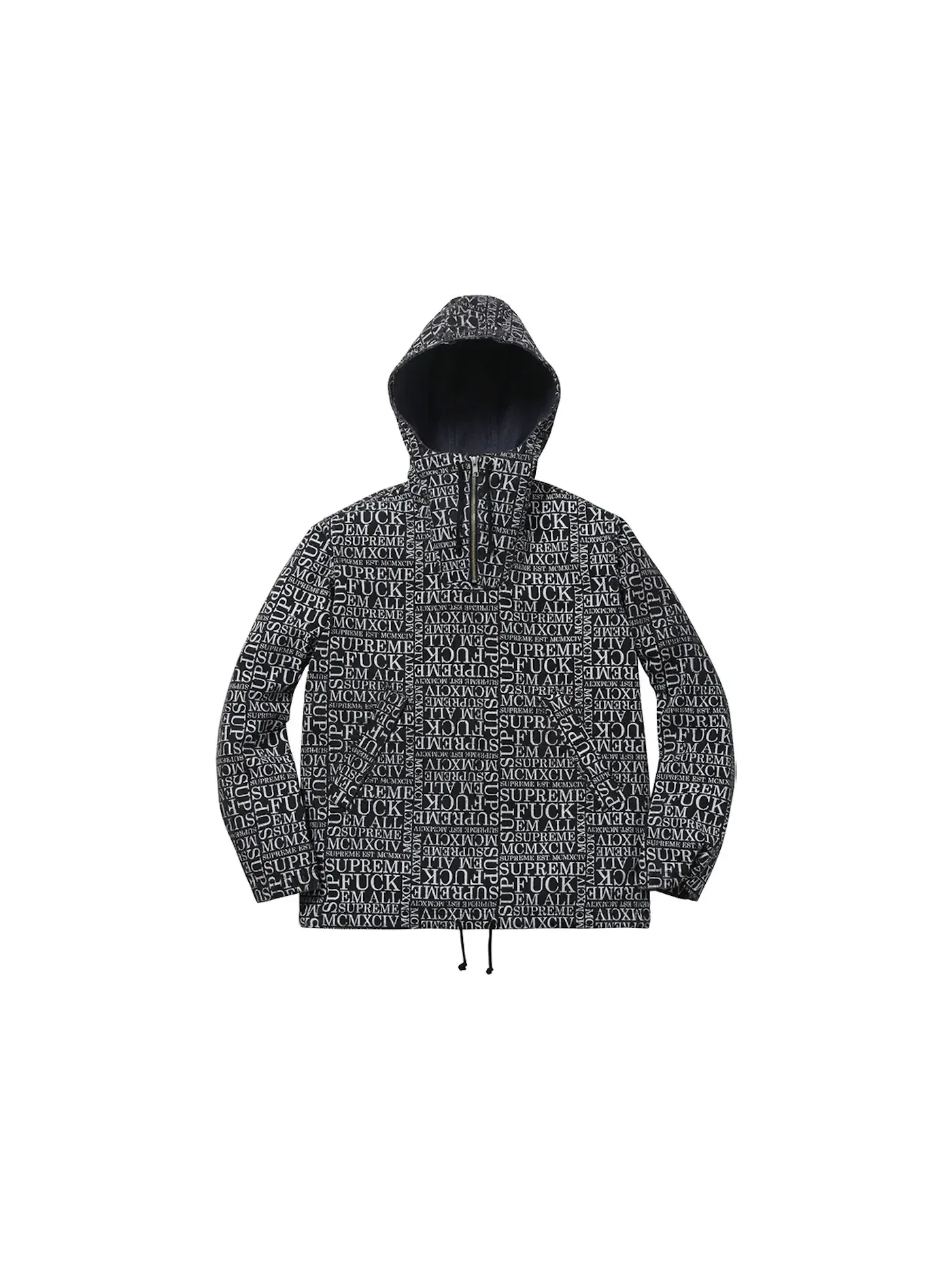Мужской худи-пуловер с капюшоном Supreme Pullover — изображение 1 из 1, черный