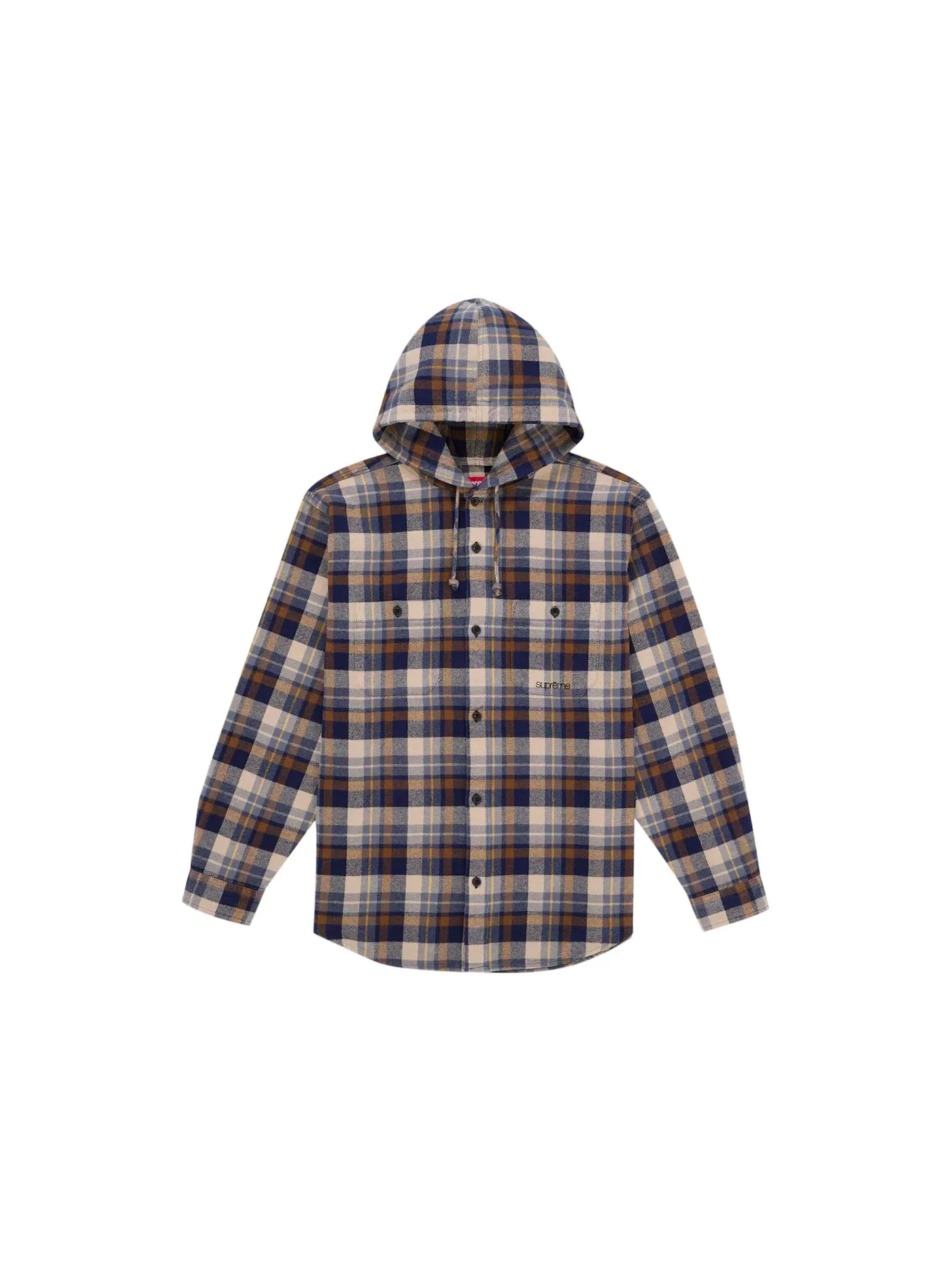 Мужская рубашка-фланель с капюшоном Supreme Shirt — изображение 1 из 1, коричневый