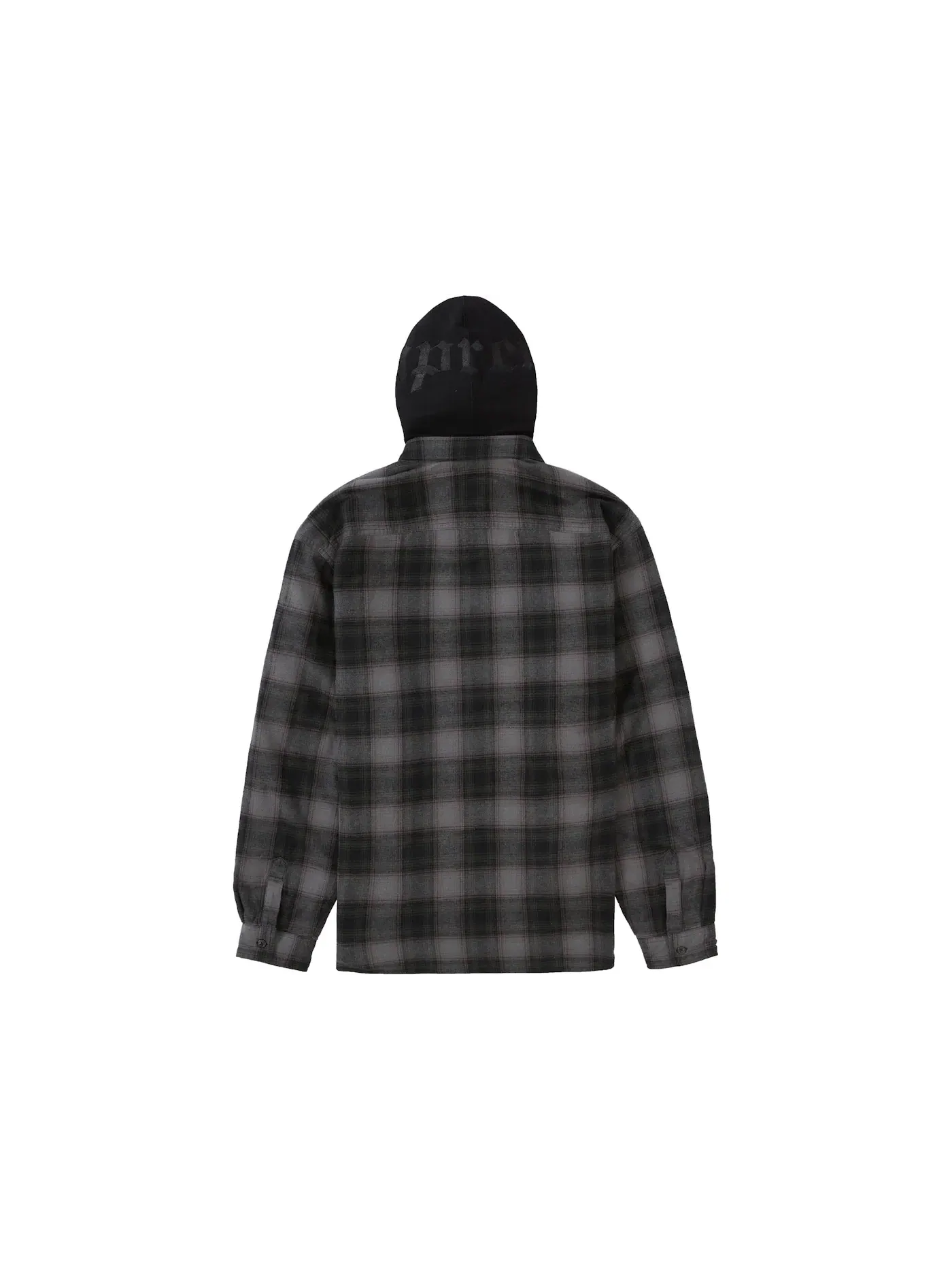 Мужская фланелевая рубашка с капюшоном на молнии Supreme — изображение 3 из 3, черный